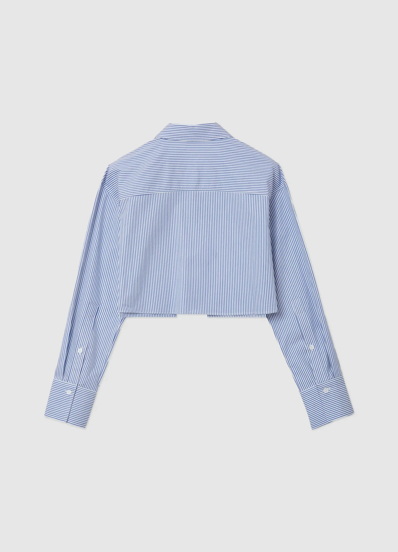 Camicia crop a righe con tasconi - Image 4