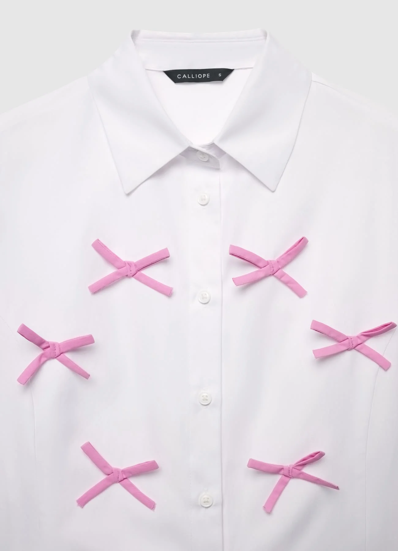 Camicia crop con fiocchi applicati - Image 4