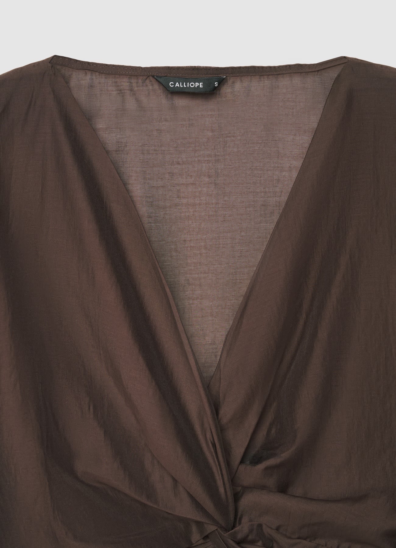 Camicia crop con nodo e scollo a V - Image 6