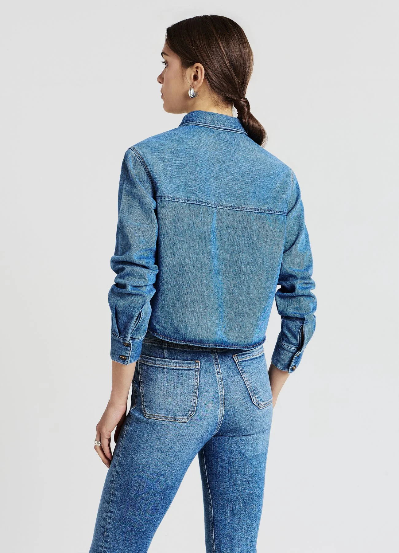Camicia crop denim - Image 3