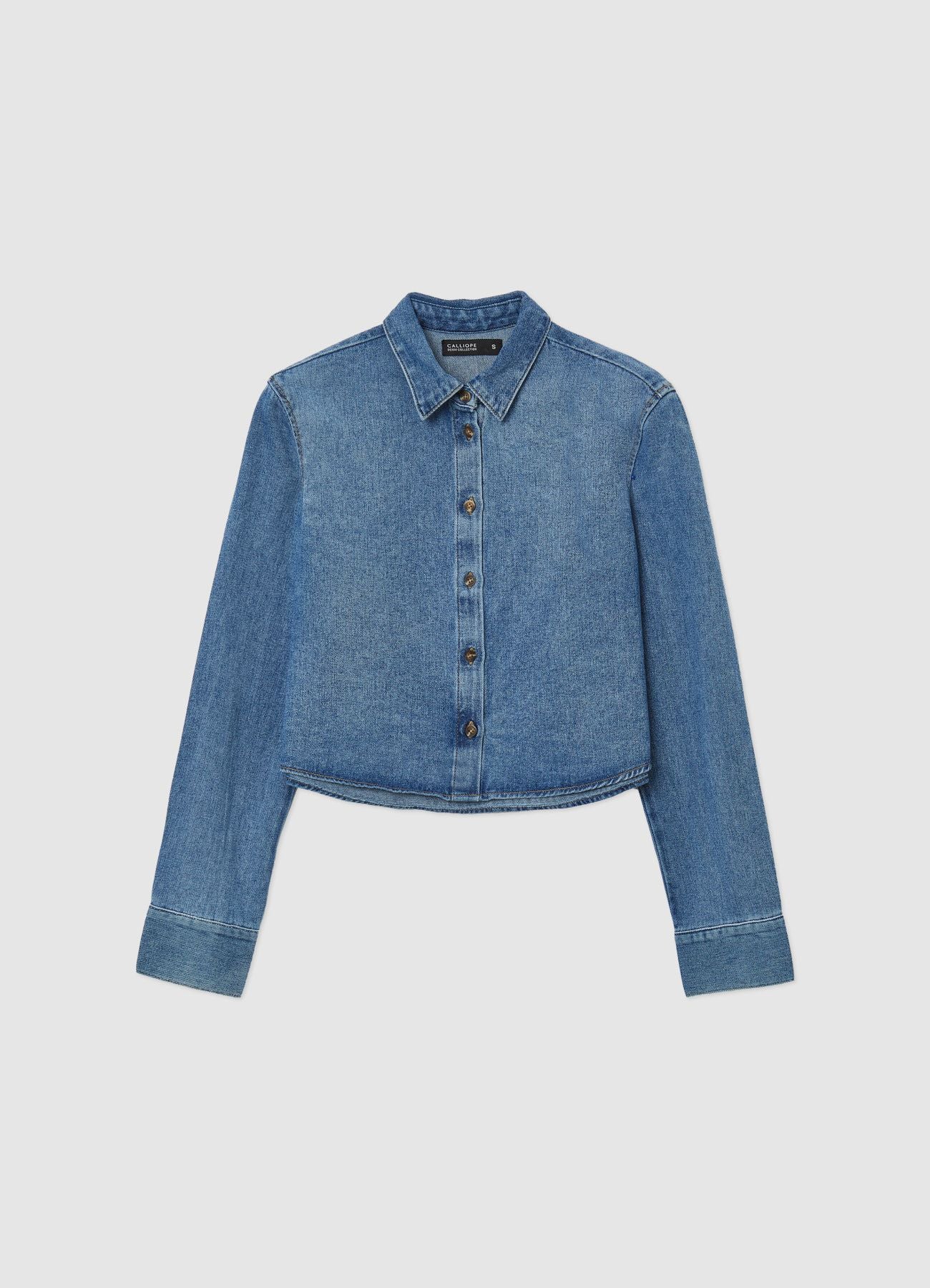Camicia crop denim - Image 4