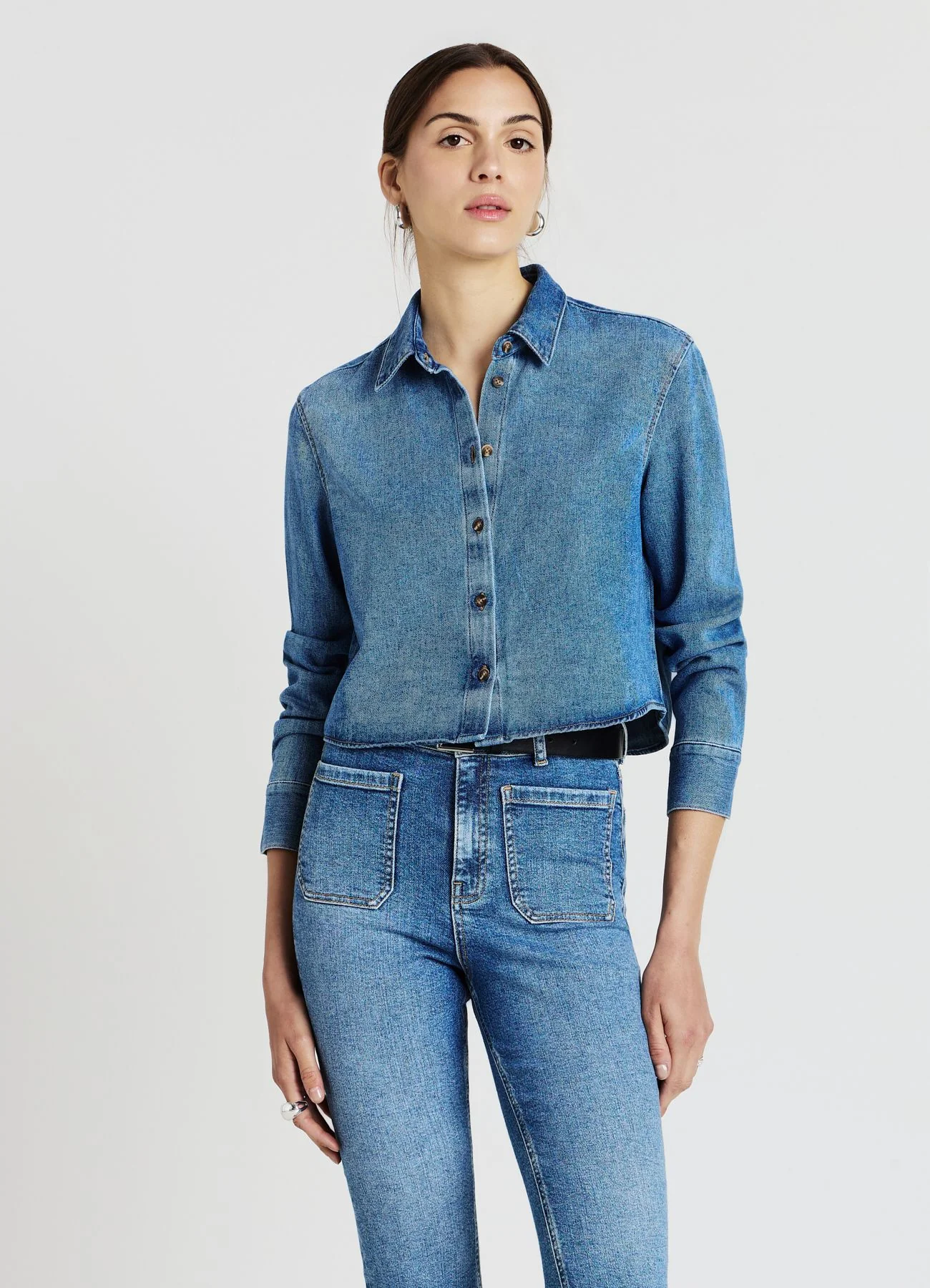 Camicia crop denim - Image 7