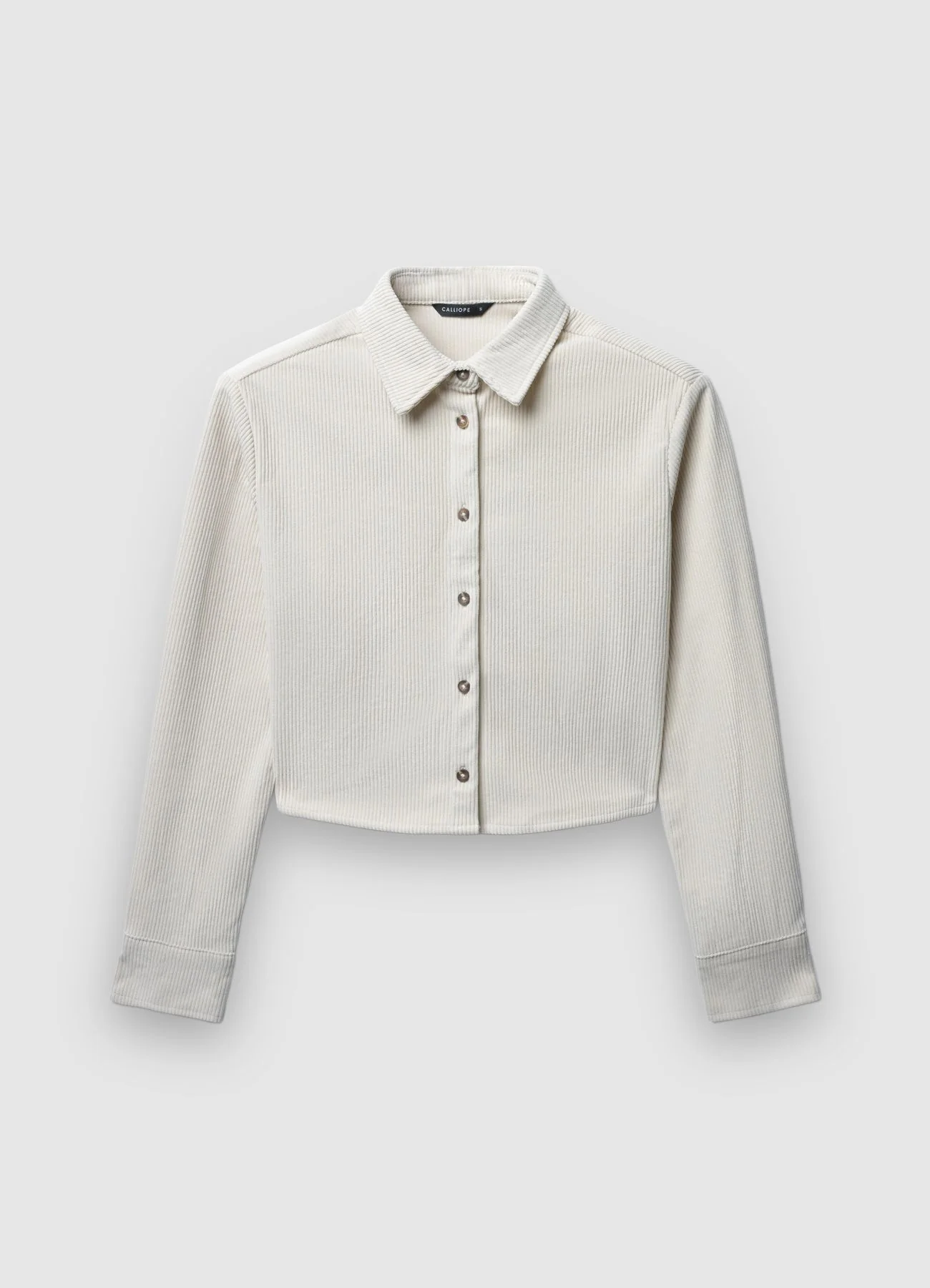 Camicia crop effetto velluto a coste - Image 4