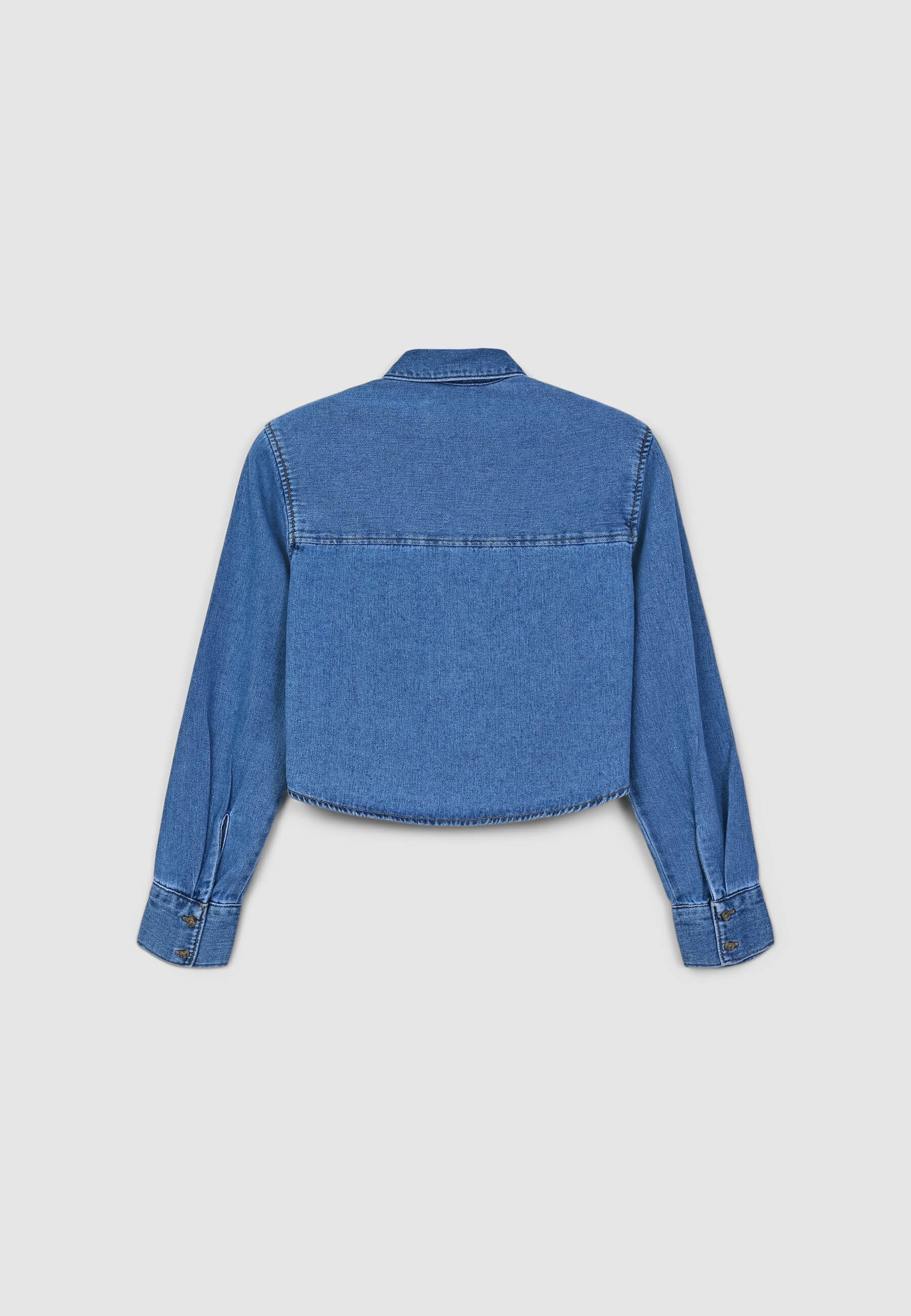 Camicia crop in denim - Image 6