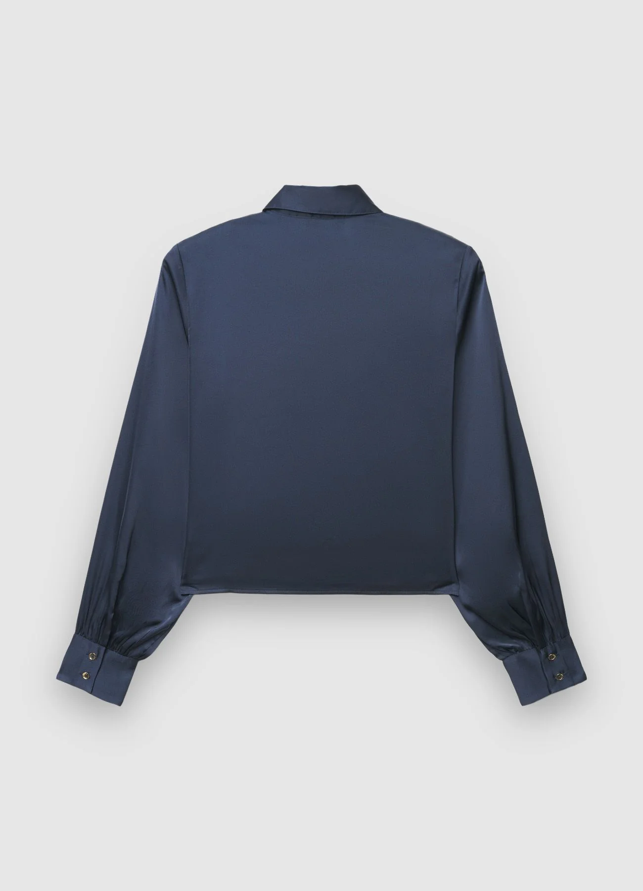 Camicia crop simil satin maniche a palloncino - Image 5