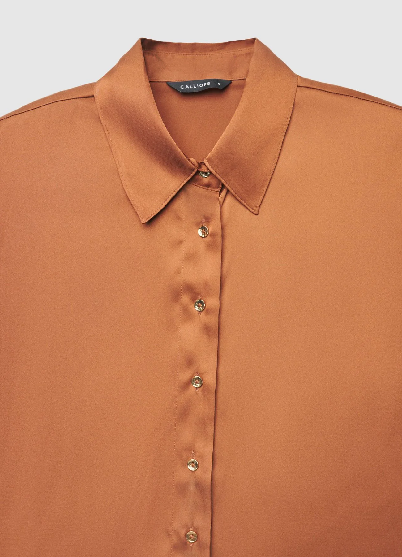 Camicia crop simil satin maniche a palloncino - Image 5
