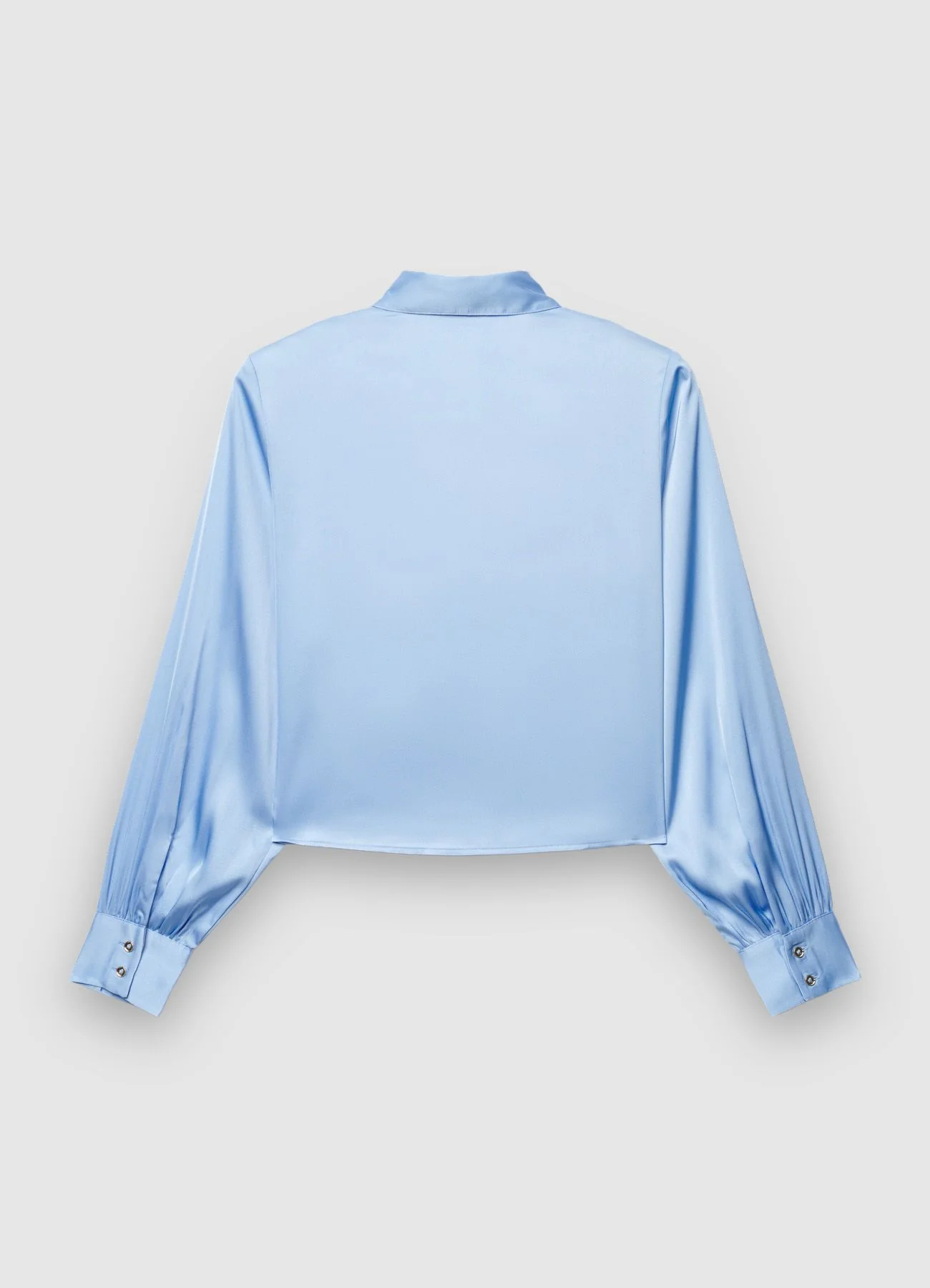 Camicia crop simil satin maniche a palloncino - Image 5