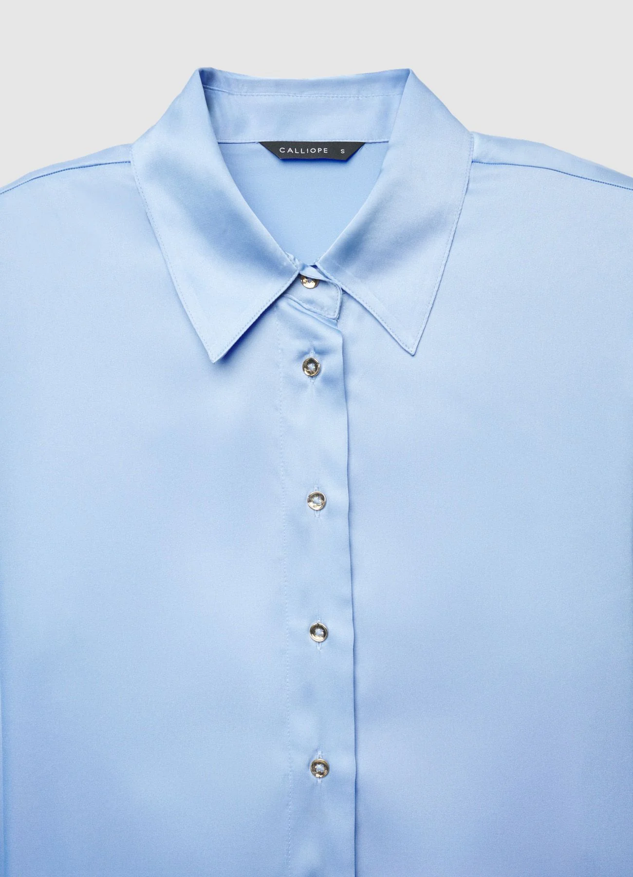 Camicia crop simil satin maniche a palloncino - Image 6