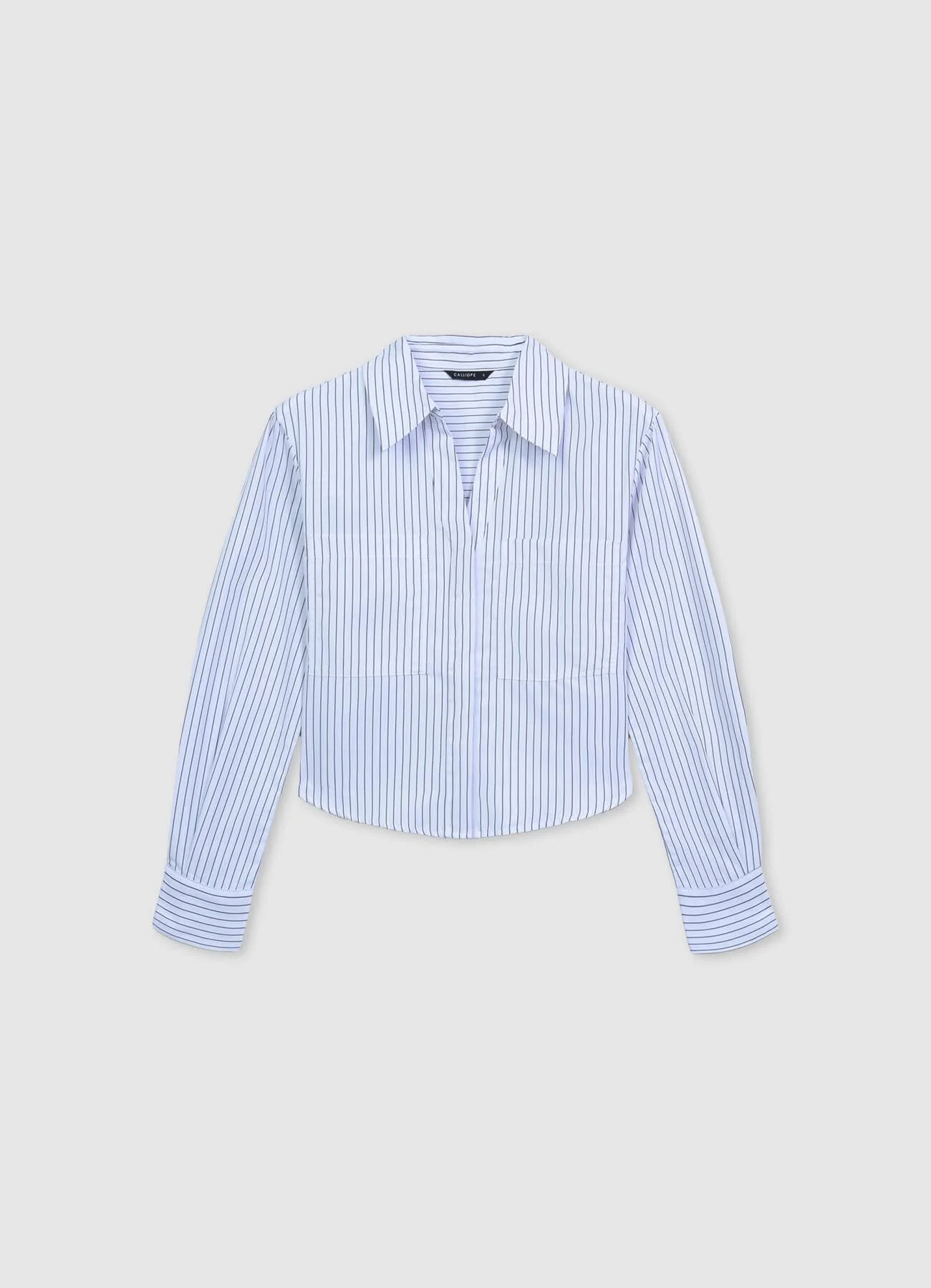Camicia crop tasche a righe - Image 5
