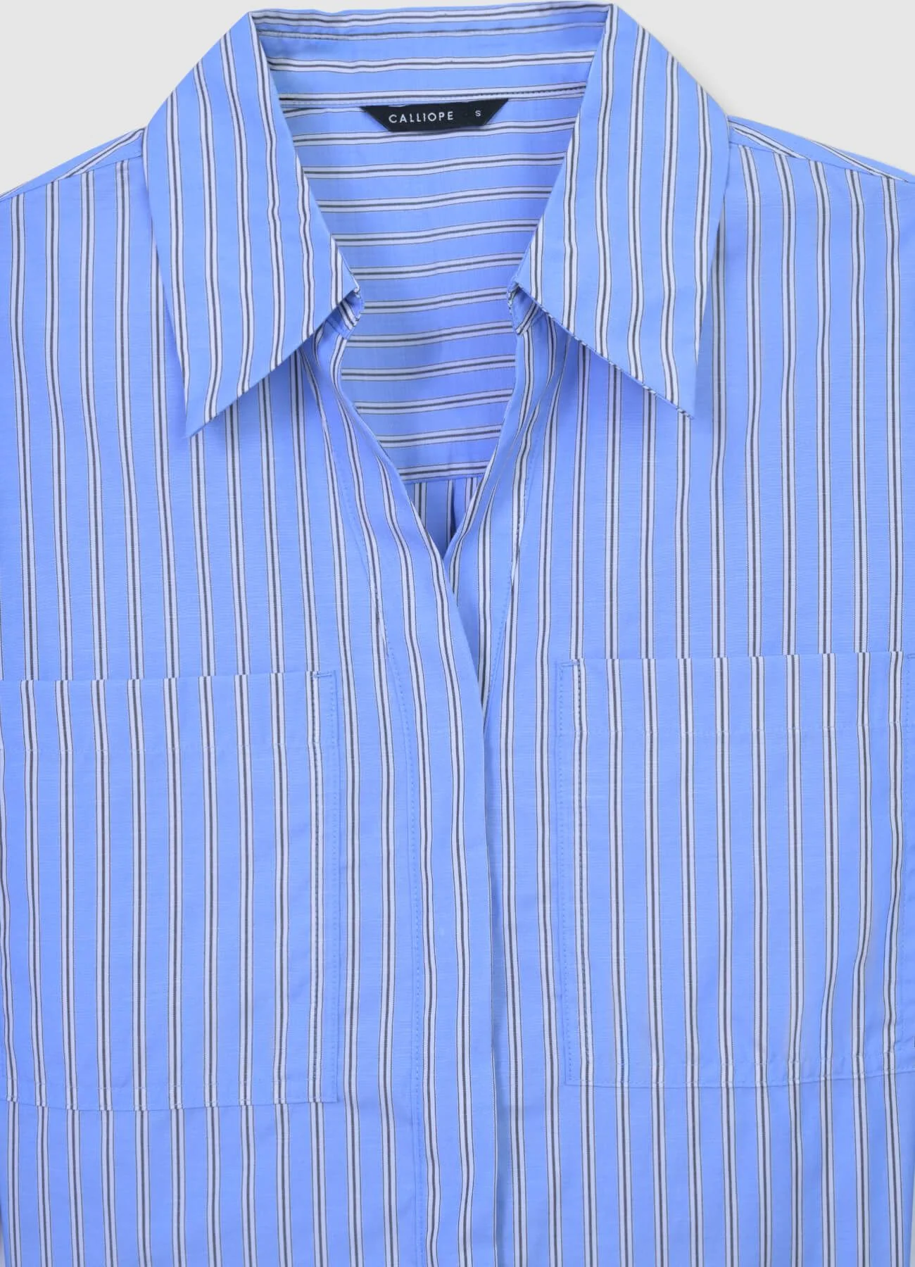 Camicia crop tasche a righe - Image 6