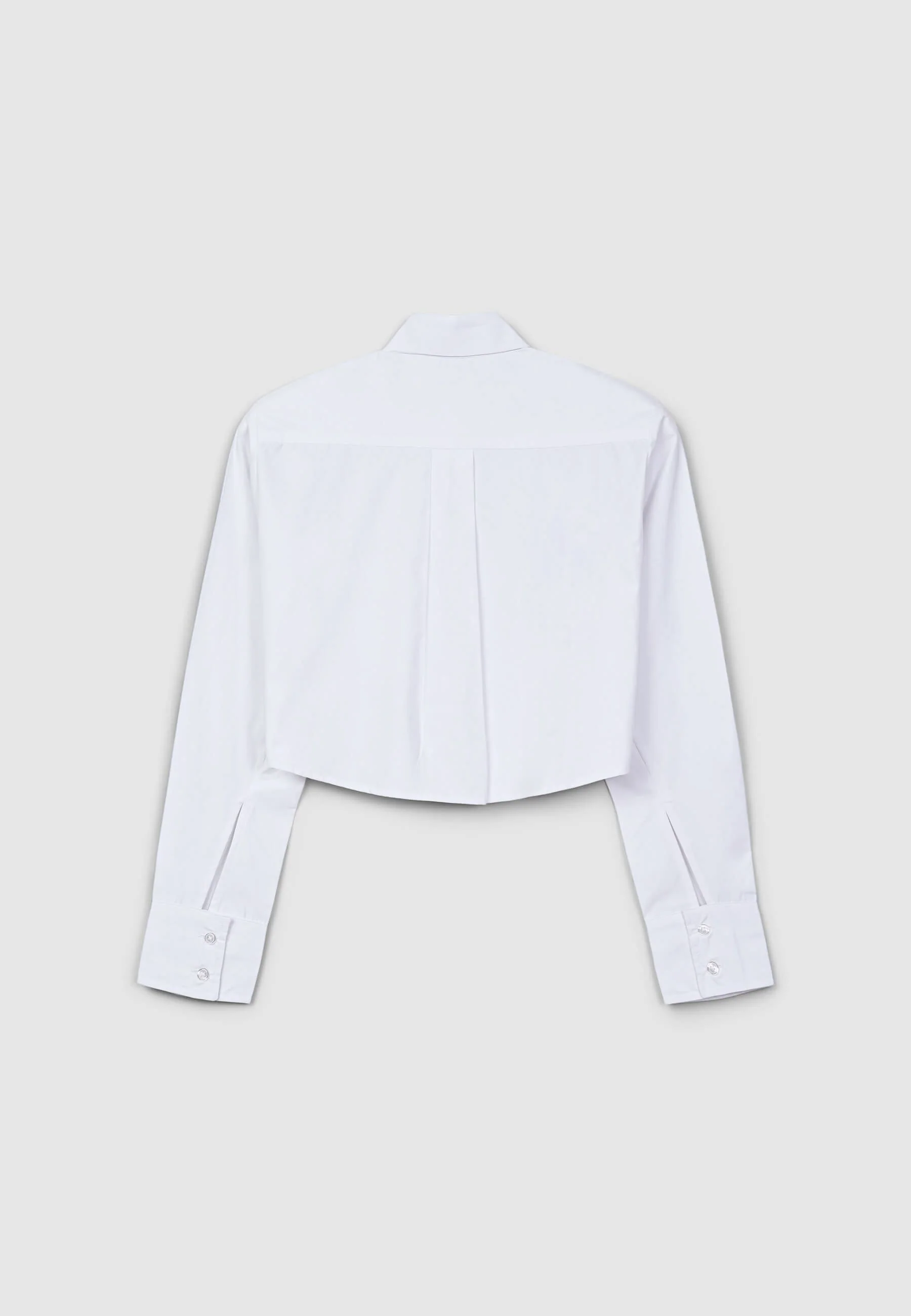 Camicia crop tinta unita - Image 4