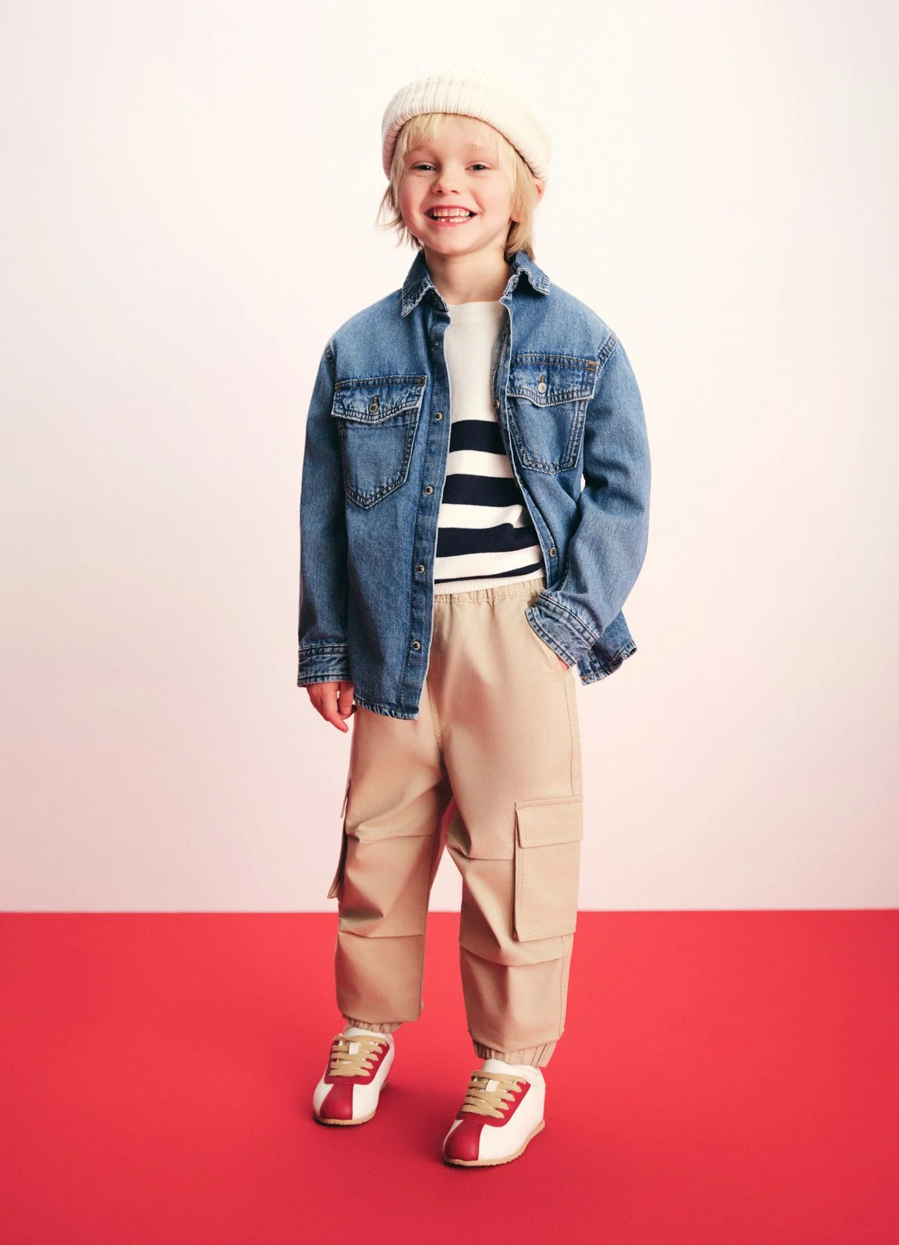 Camicia denim con tasche a patta - Image 4