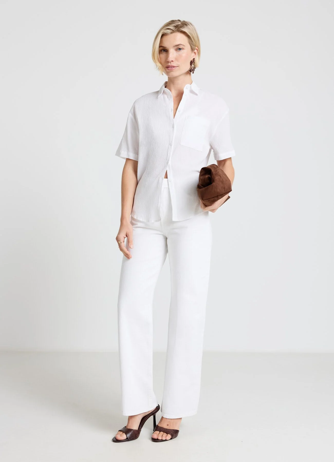 Camicia effetto crinkle con taschino - Image 2