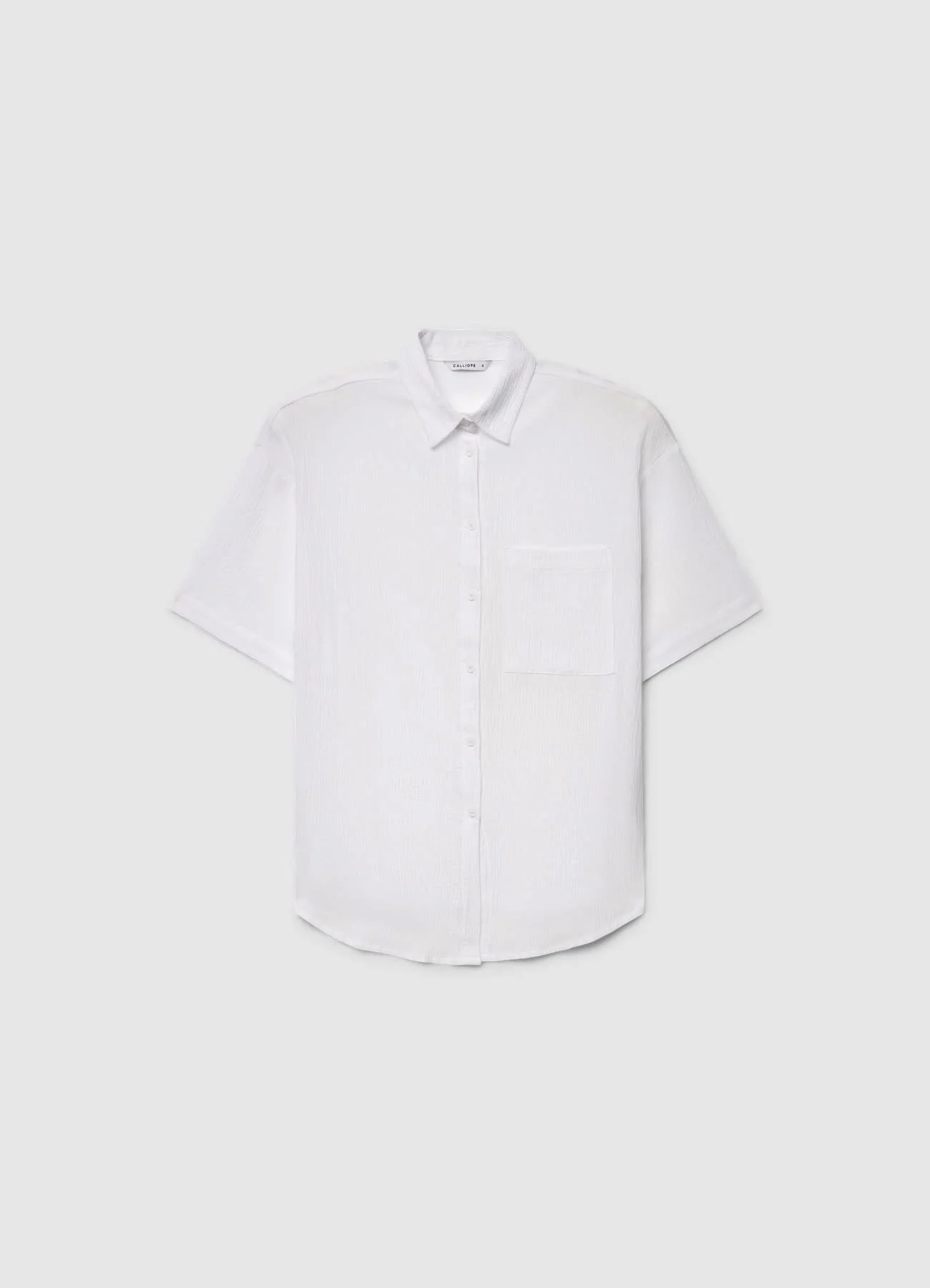 Camicia effetto crinkle con taschino - Image 4