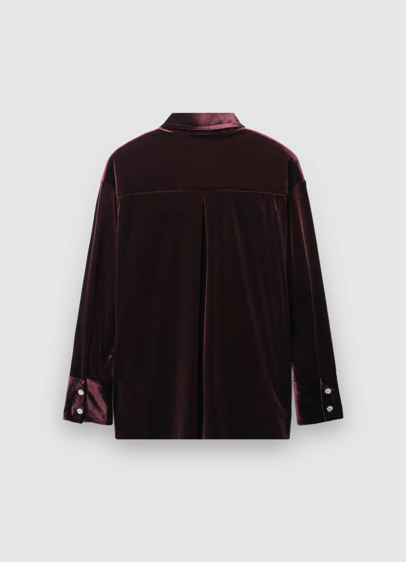 Camicia effetto velluto con bottoni gioiello - Image 5