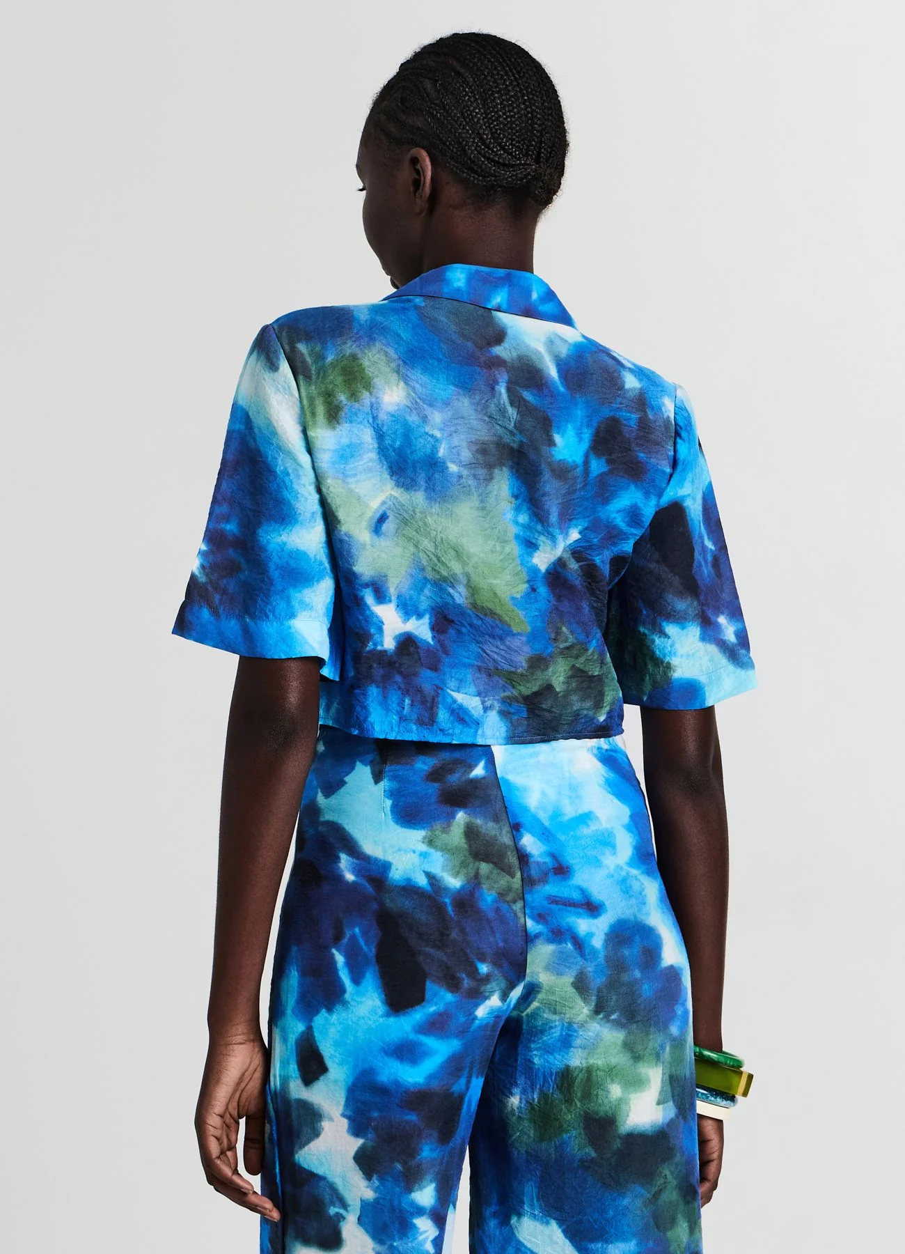 Camicia fantasia sfumata con nodo