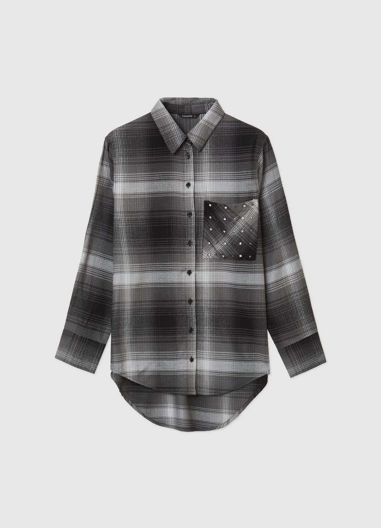 Camicia flanella quadri strass - Image 6
