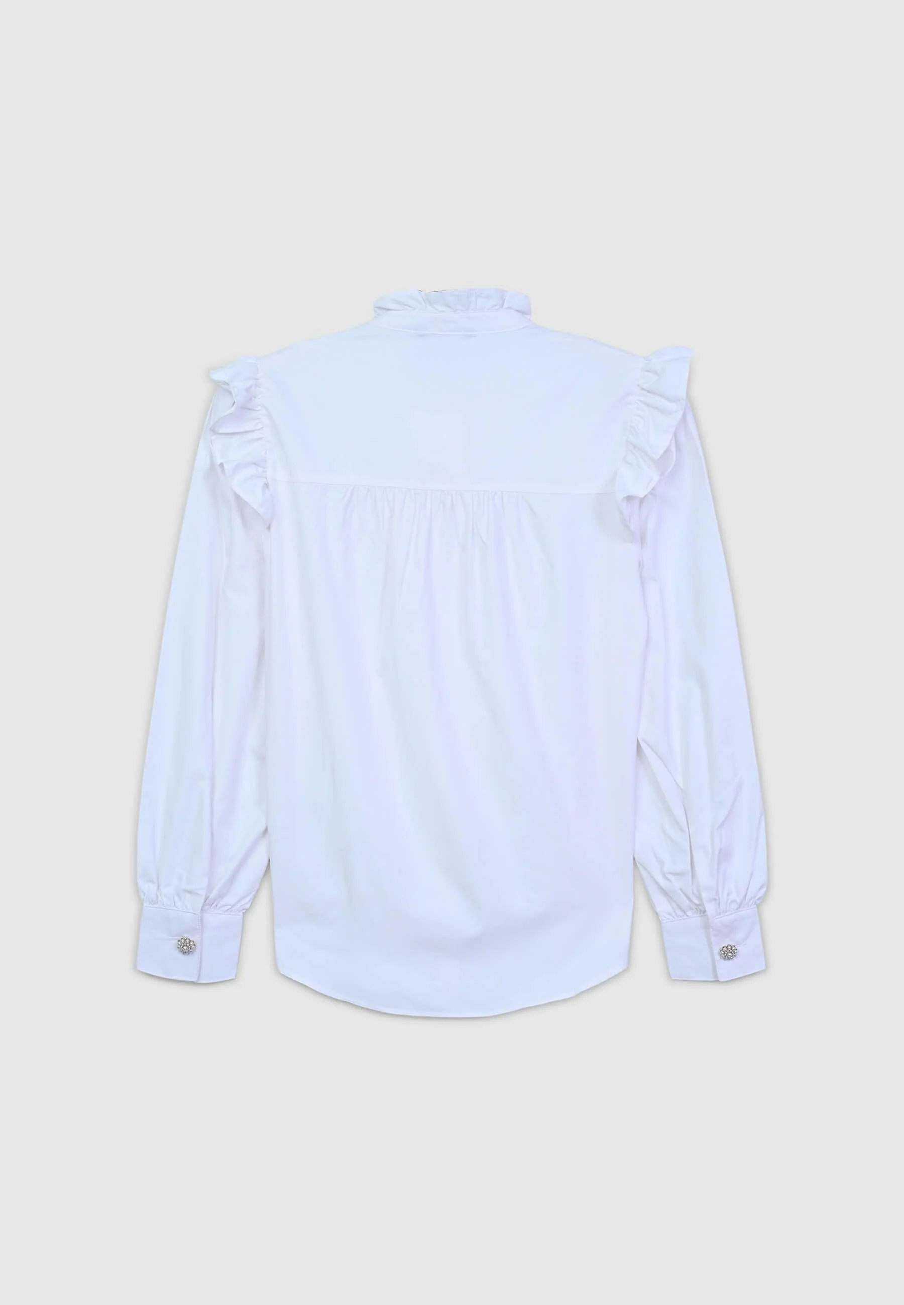 Camicia frill bottone gioiello - Image 6