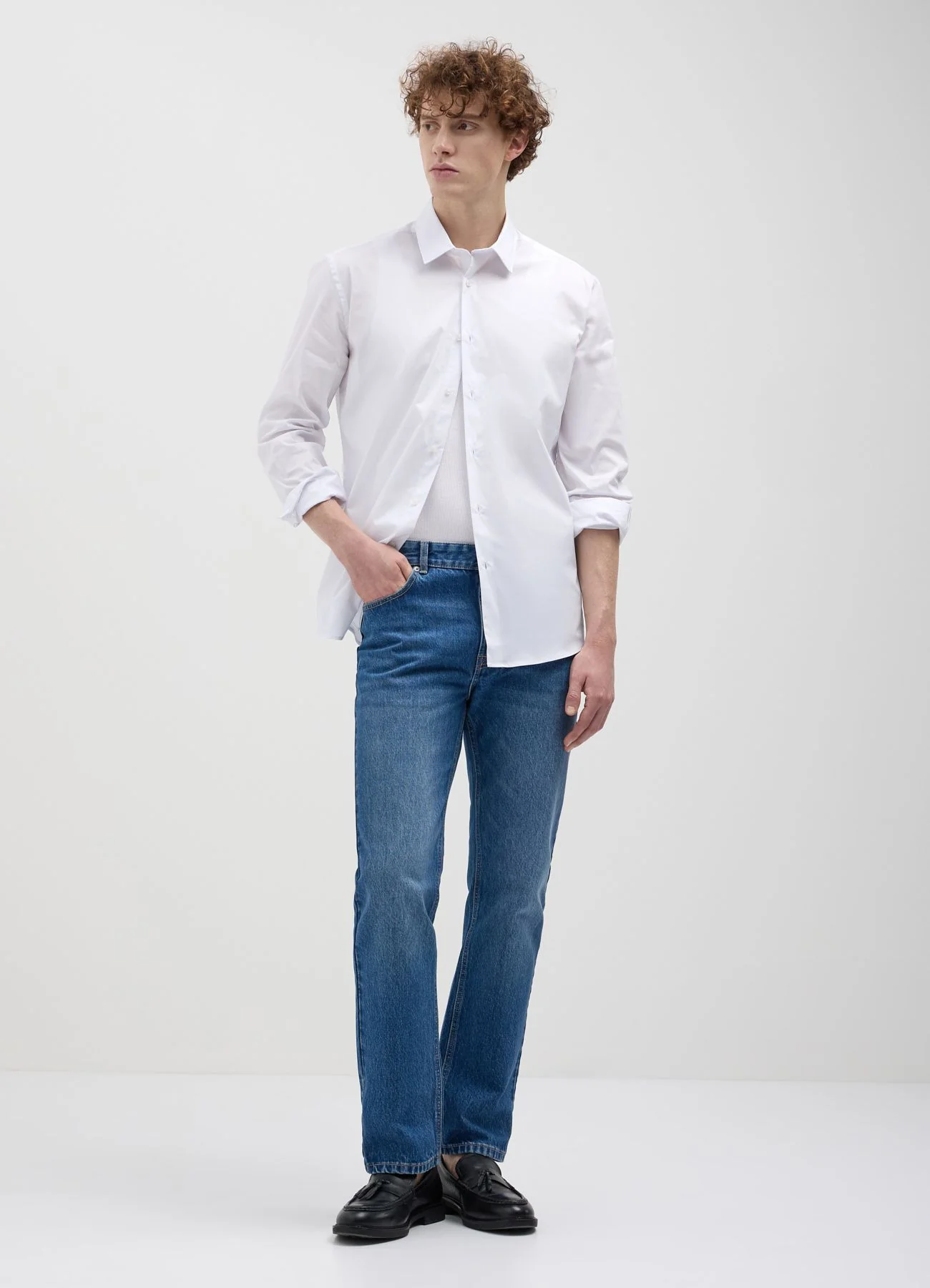 Camicia in cotone stretch