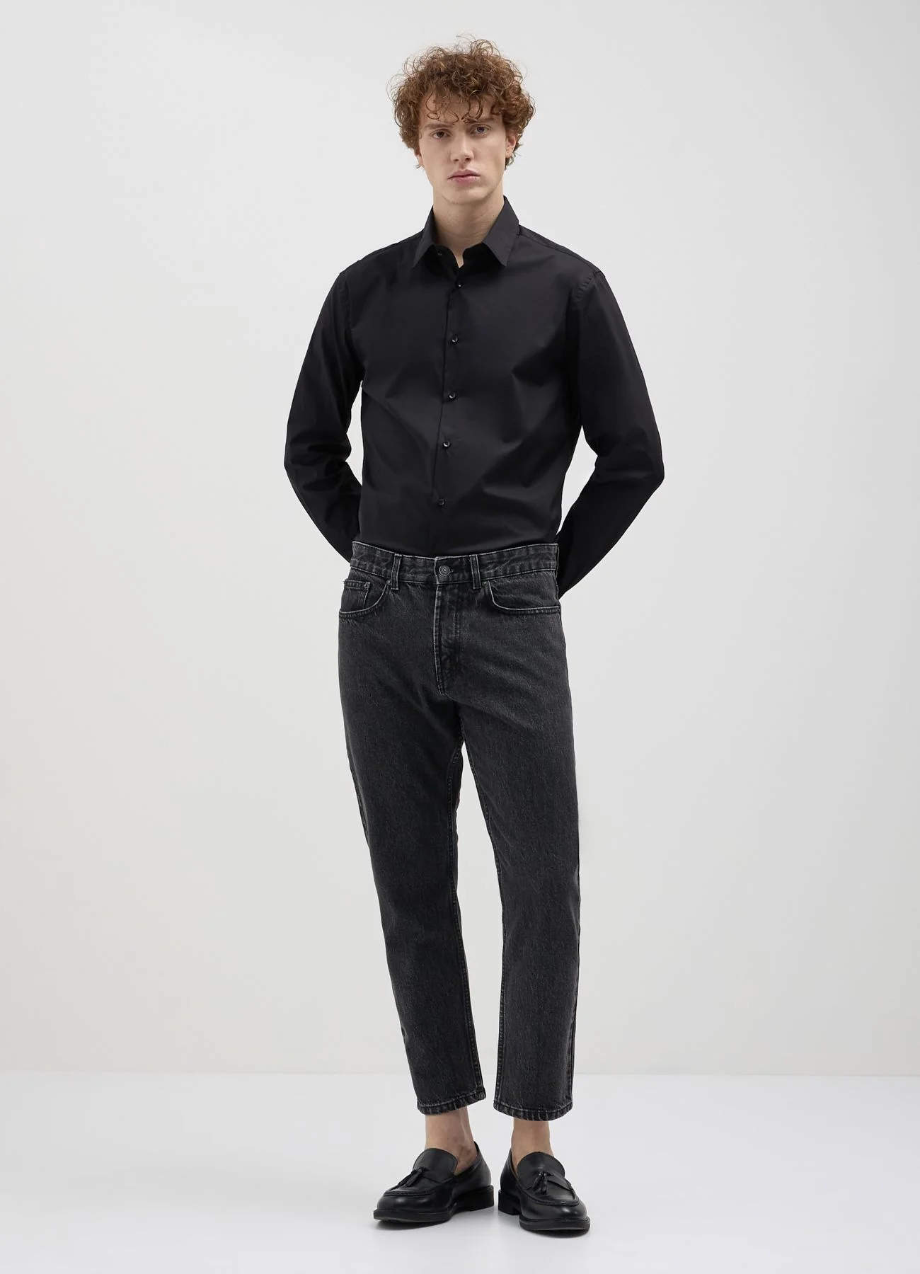 Camicia in cotone stretch
