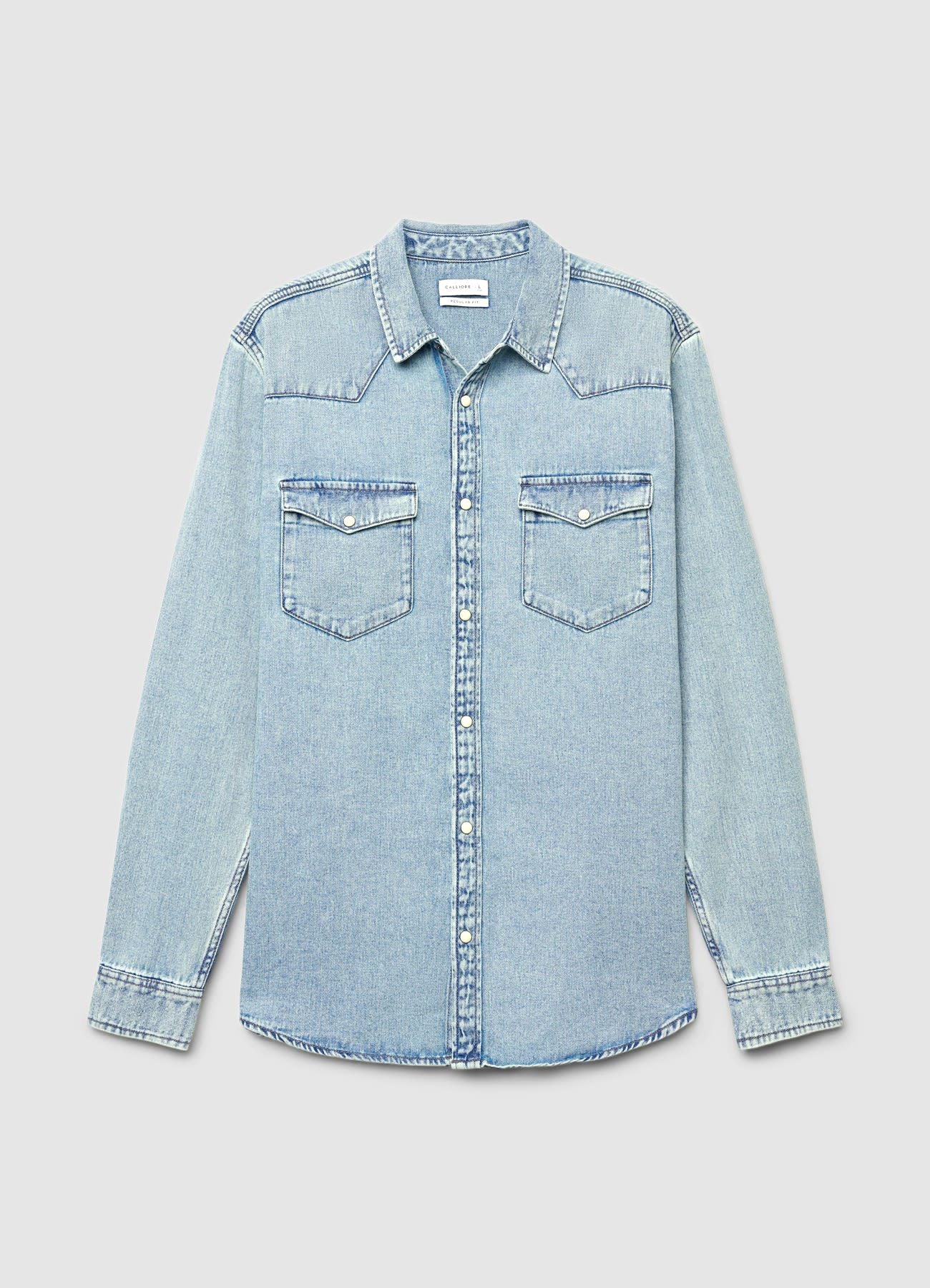 Camicia in denim con tasche - Image 5