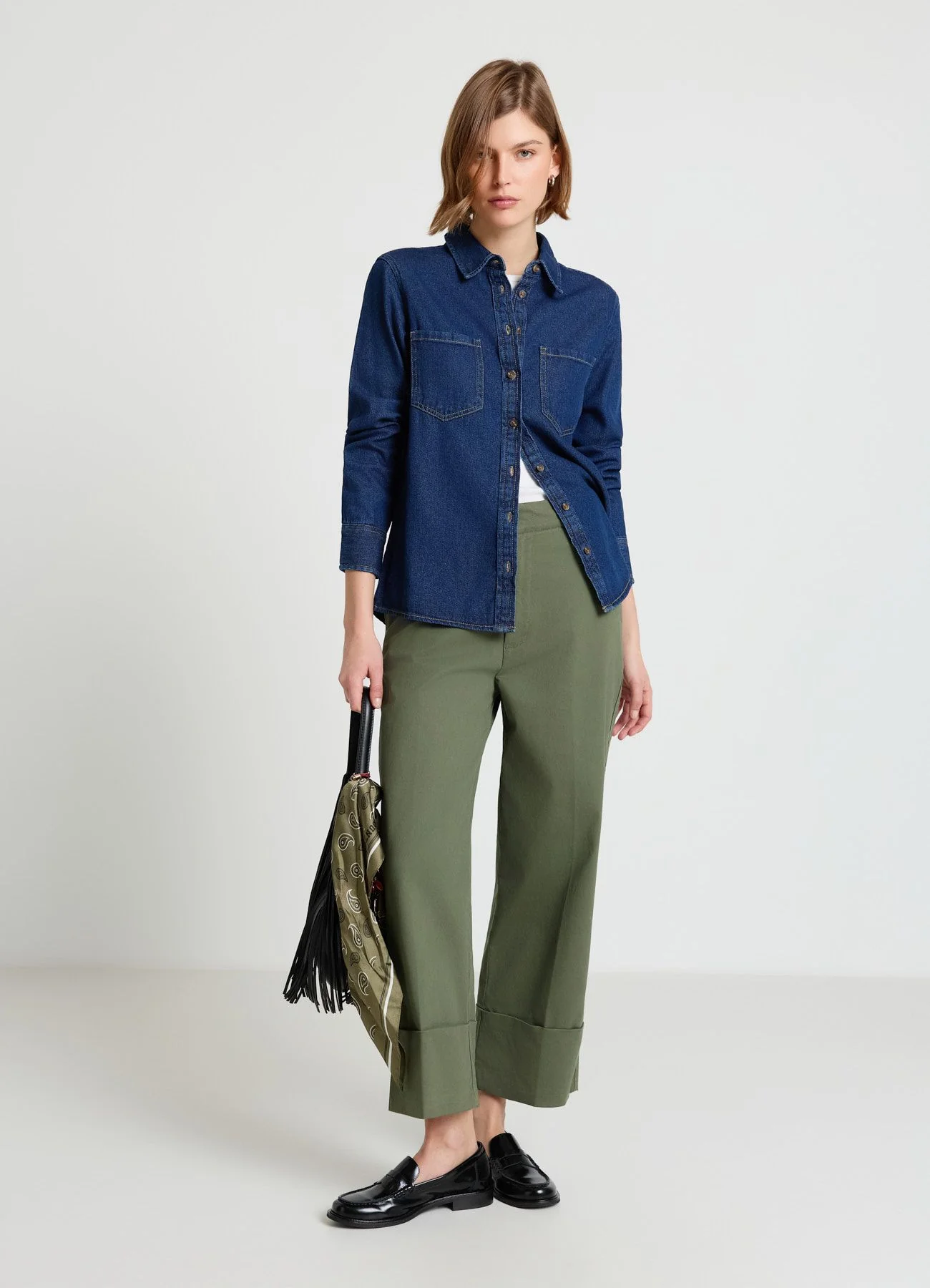 Camicia in denim con taschini - Image 3