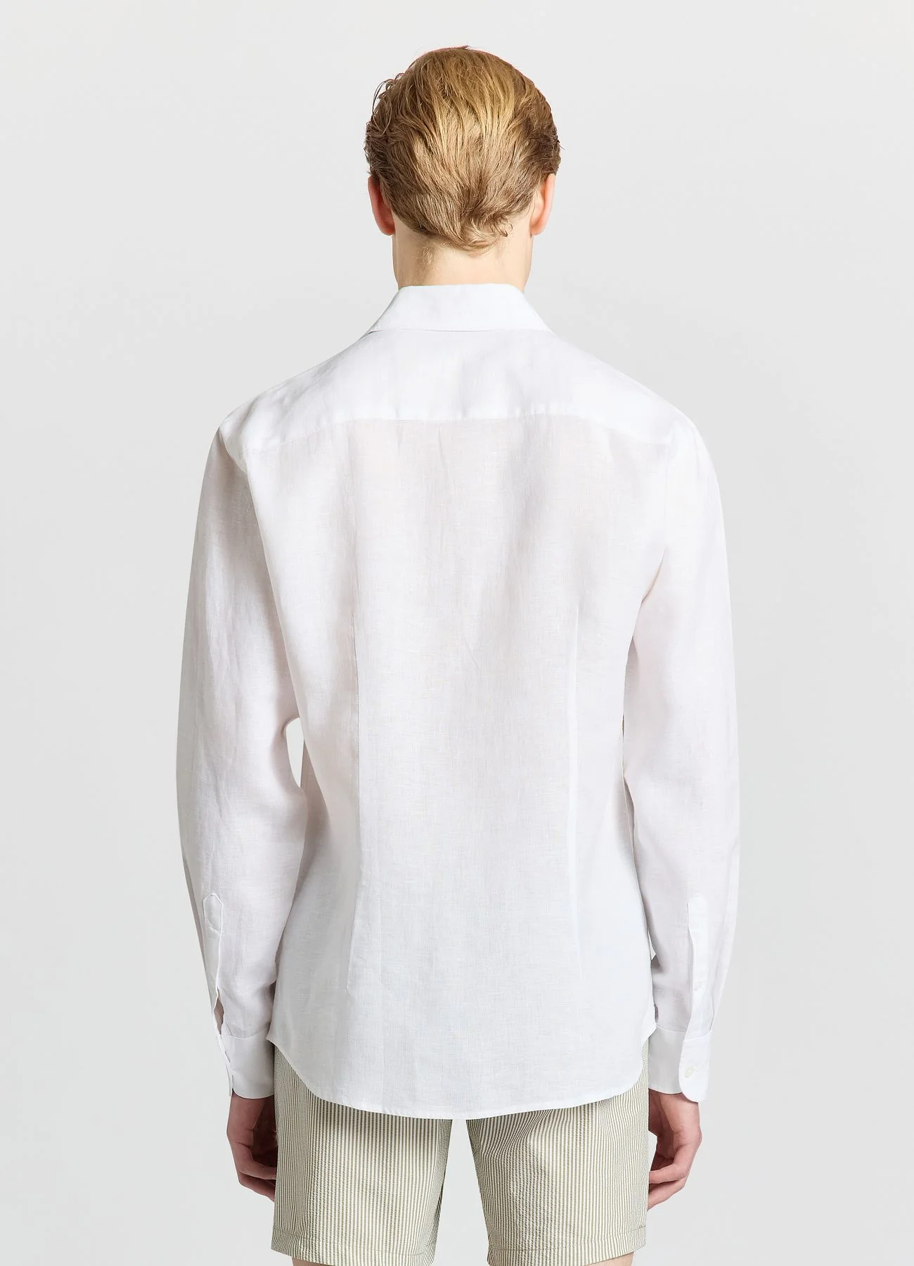 Camicia in lino a tinta unita - Image 3
