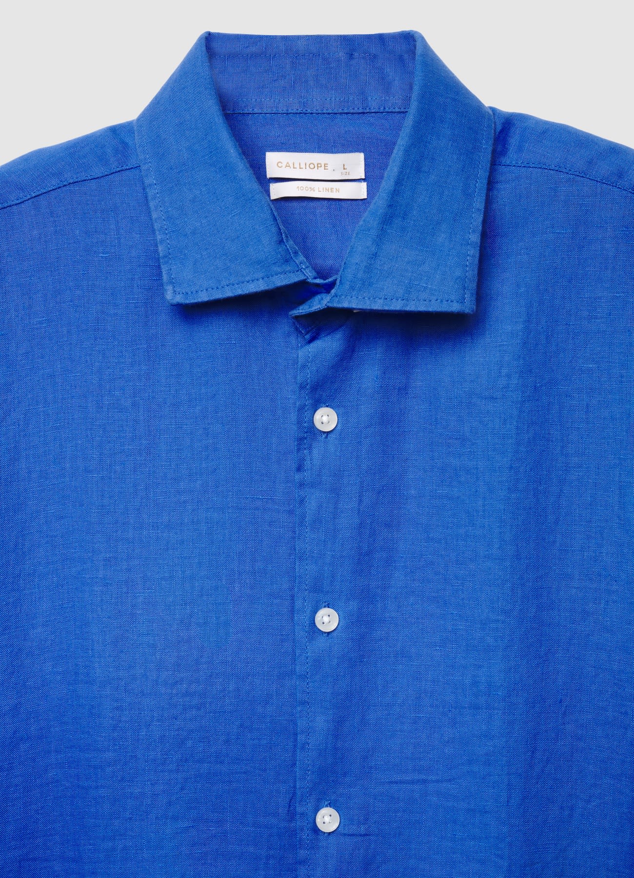 Camicia in lino a tinta unita - Image 6