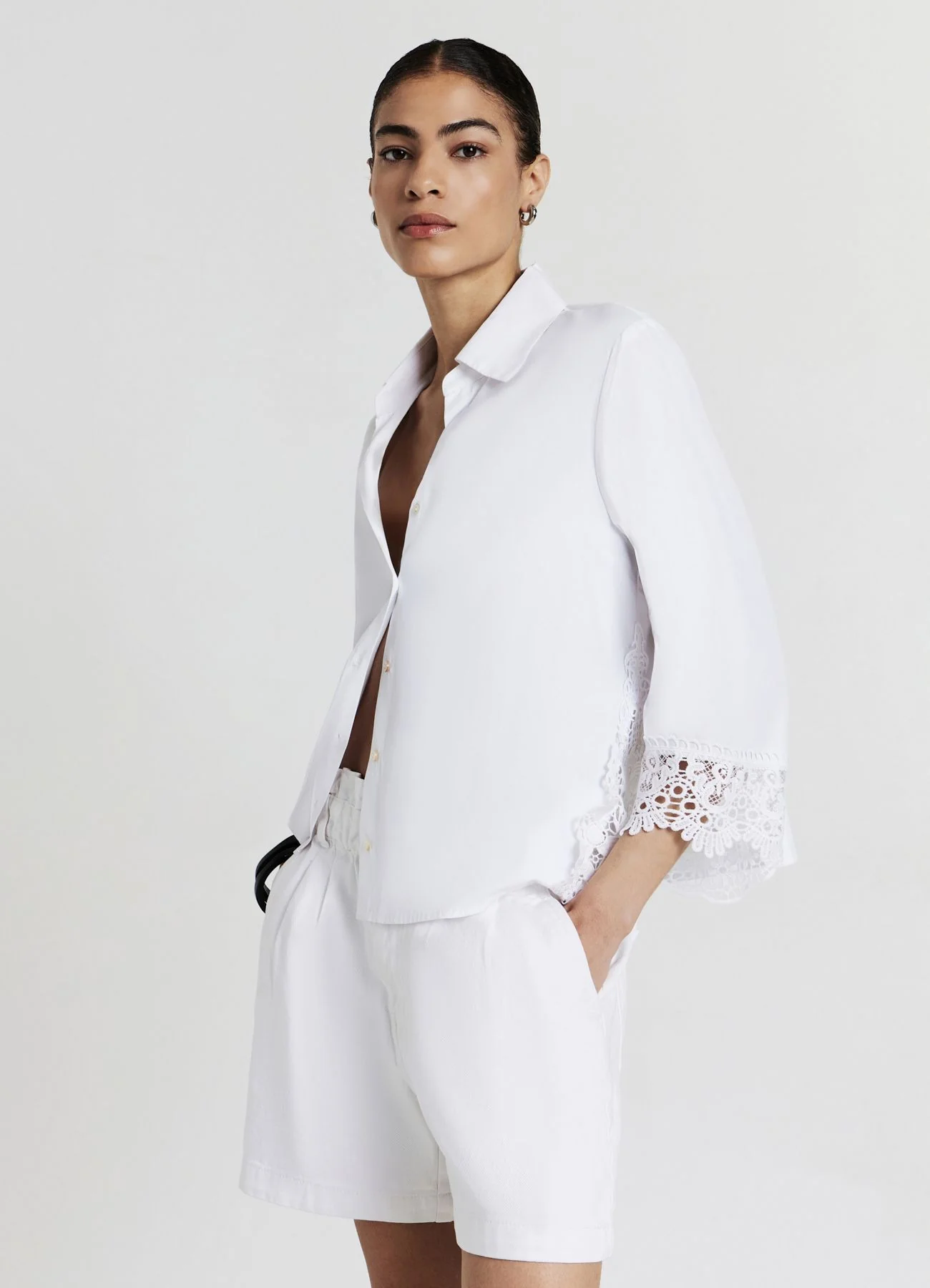 Camicia inserti macramè - Image 4