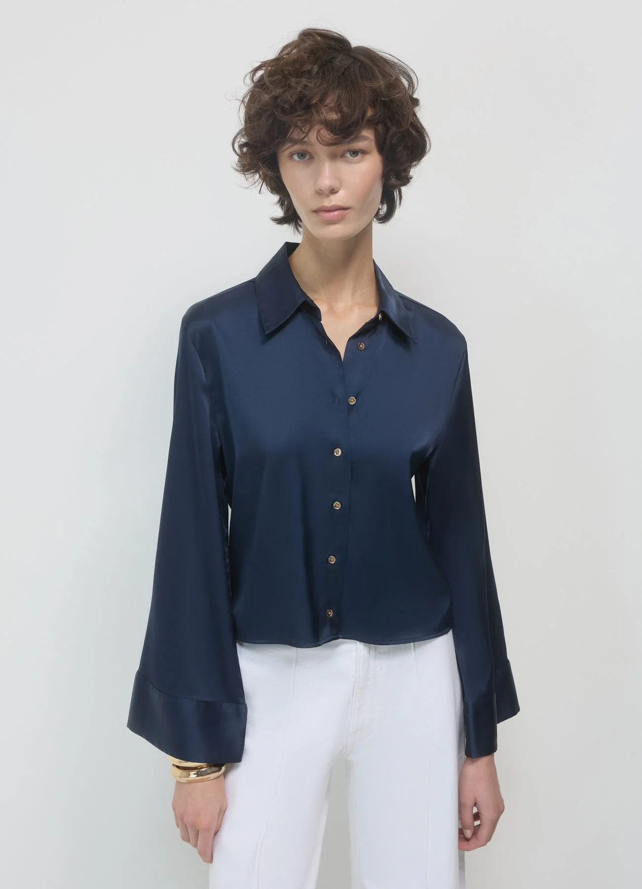 Camicia kimono simil satin - Image 2