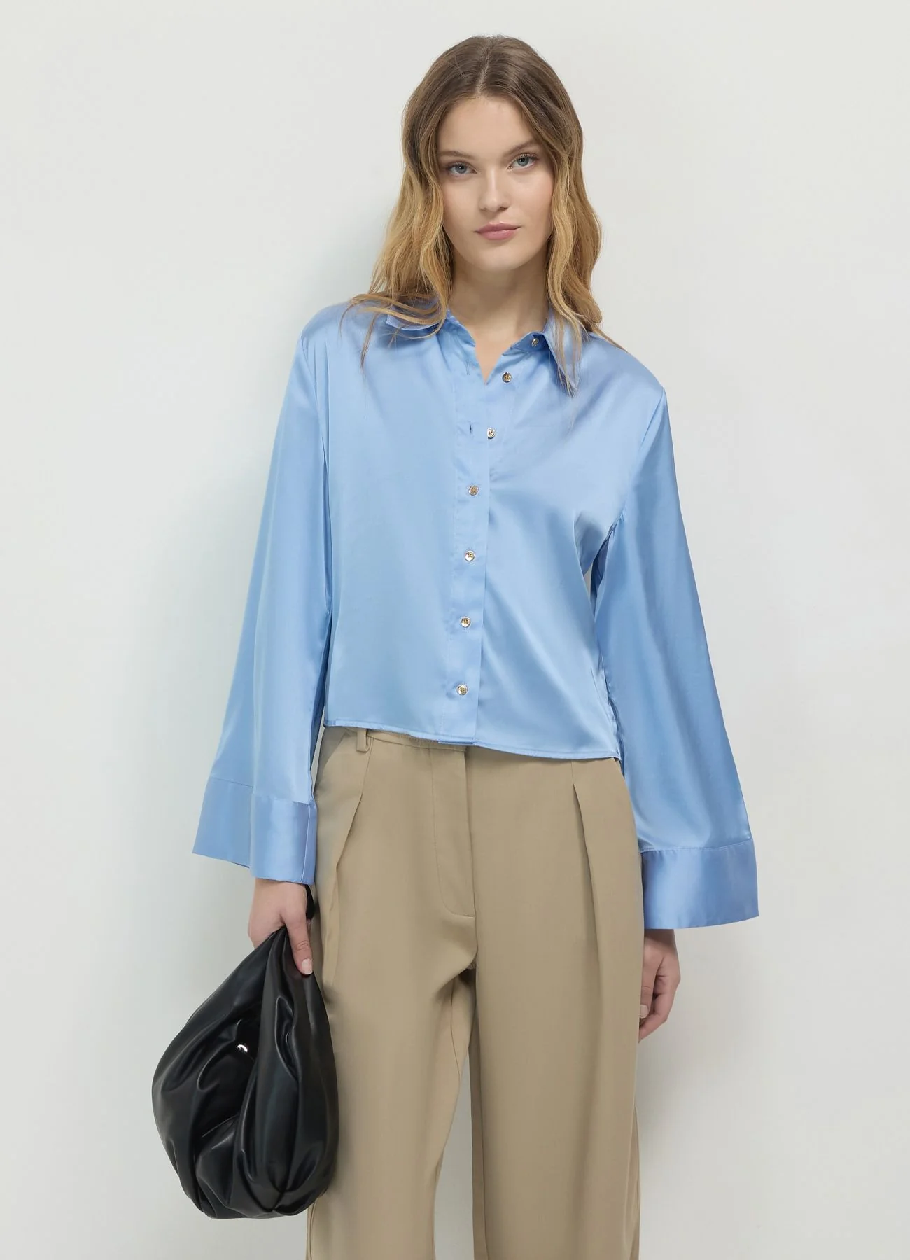 Camicia kimono simil satin