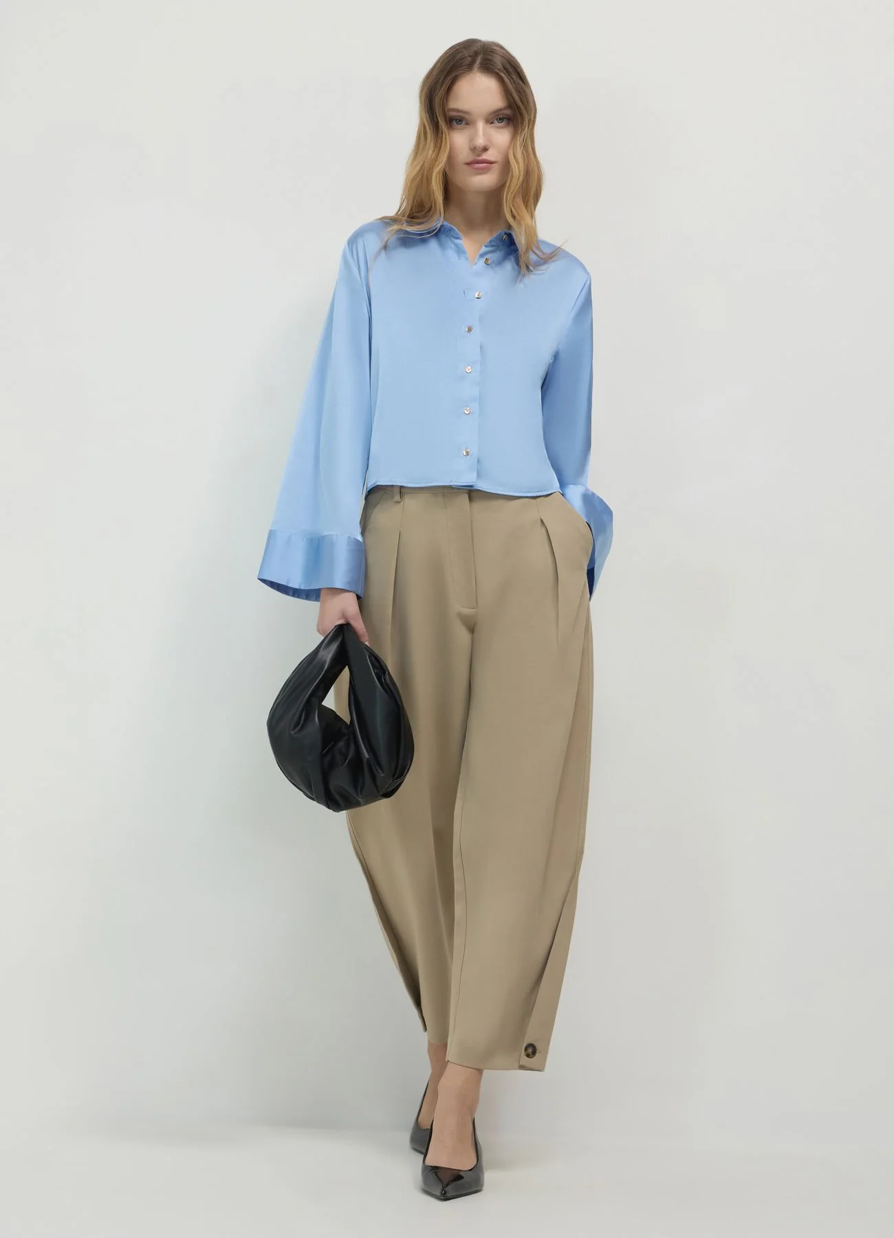 Camicia kimono simil satin - Image 3