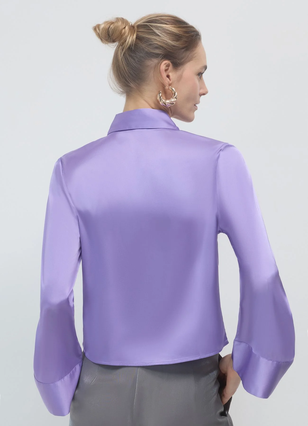 Camicia kimono simil satin - Image 2