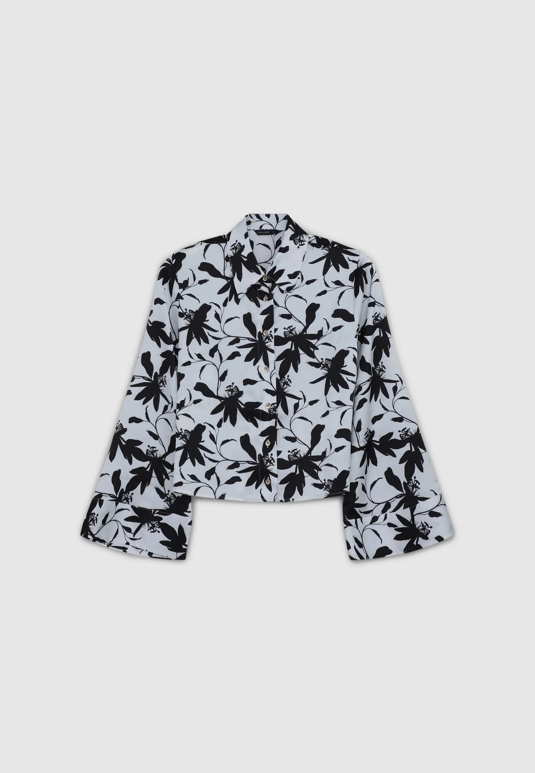 Camicia kimono simil satin fantasia - Image 5