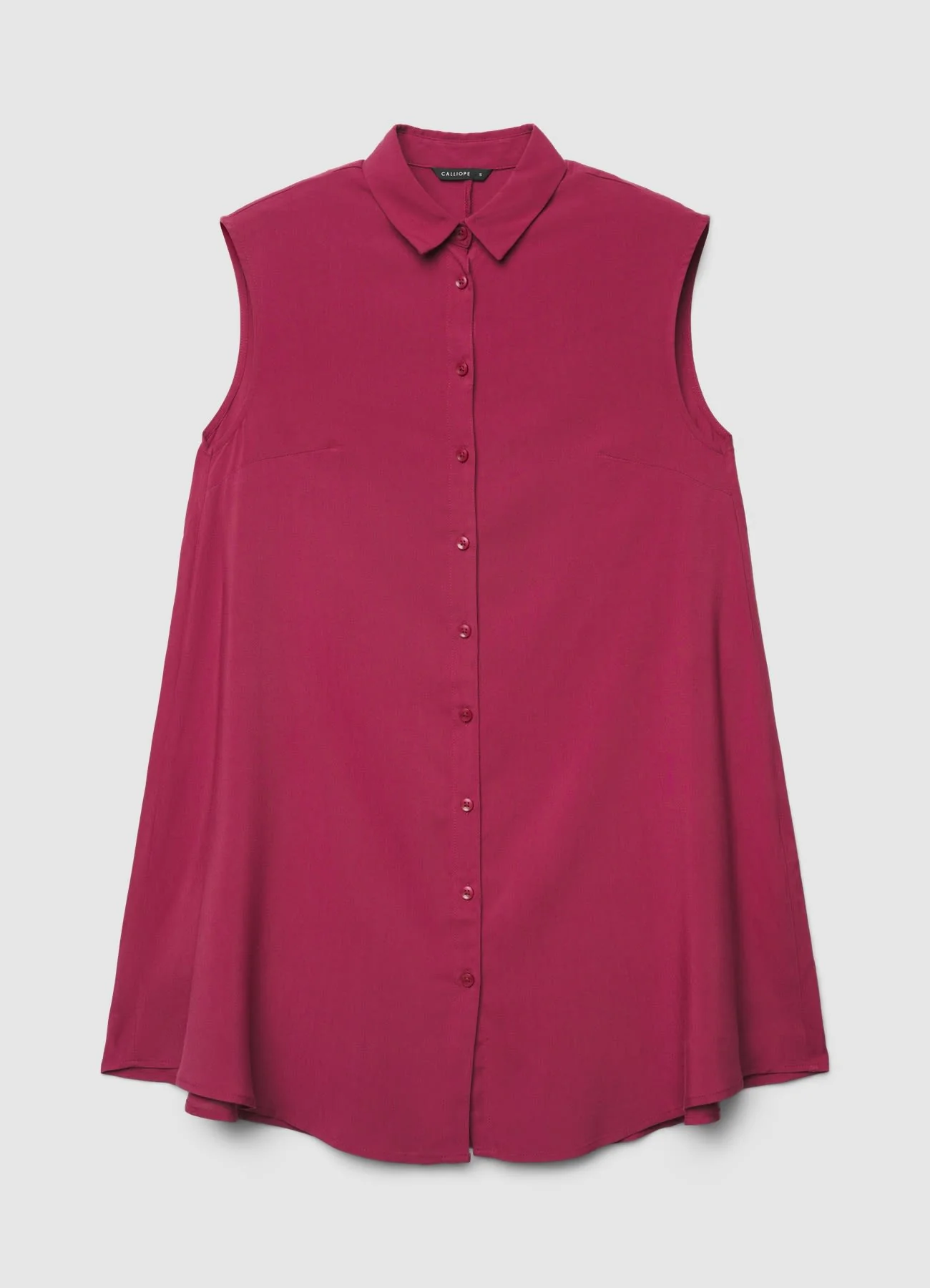 Camicia lunga smanicata tinta unita - Image 6