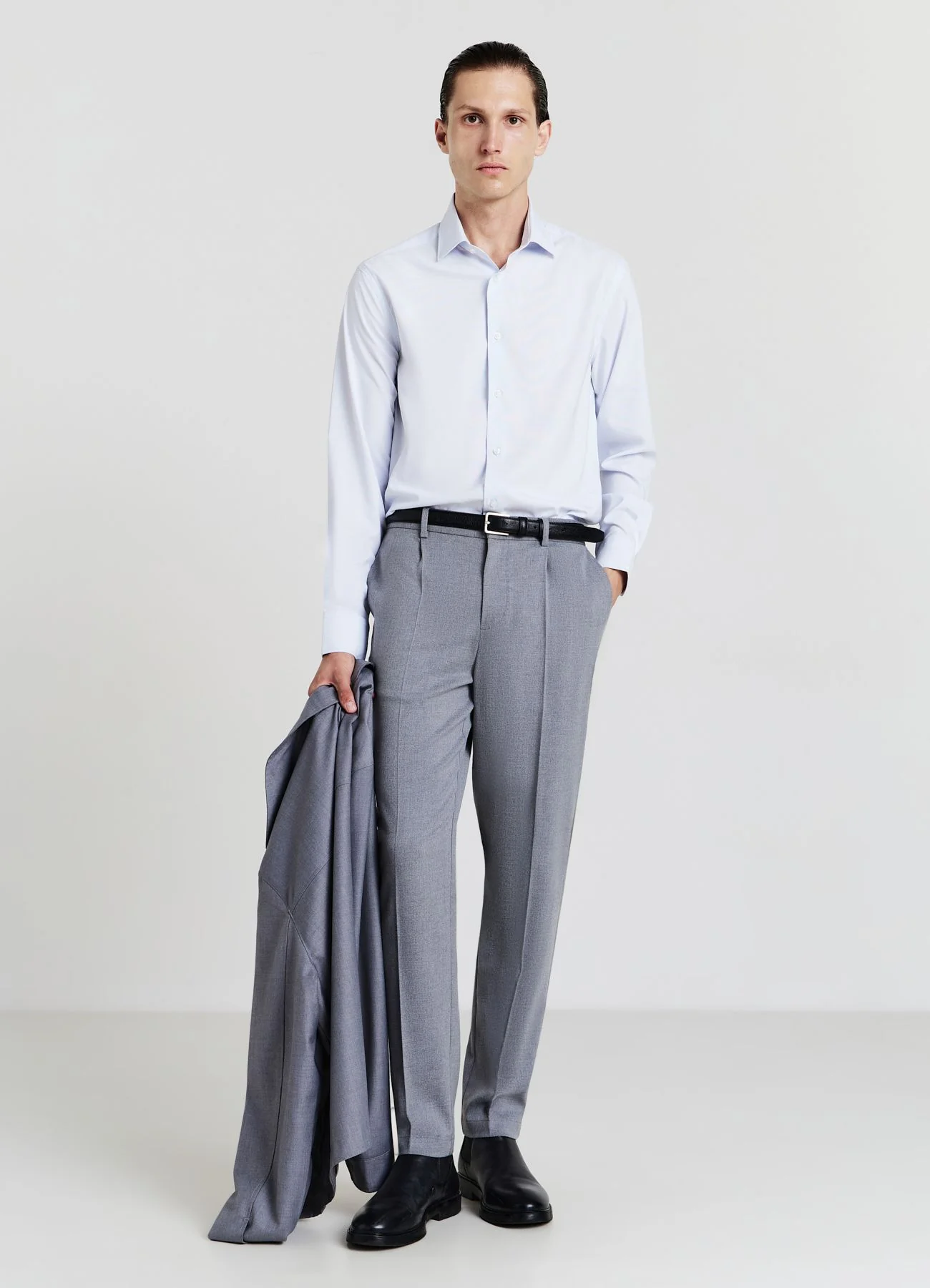 Camicia microfantasia a righe