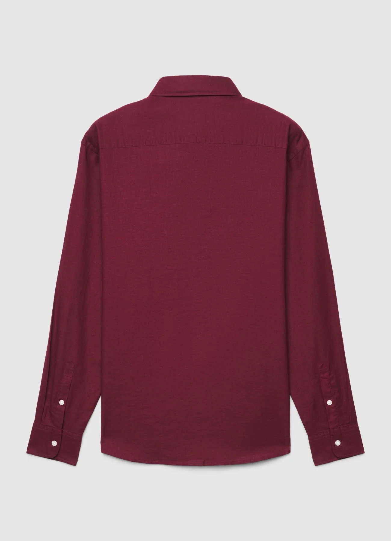 Camicia misto lino a tinta unita - Image 5