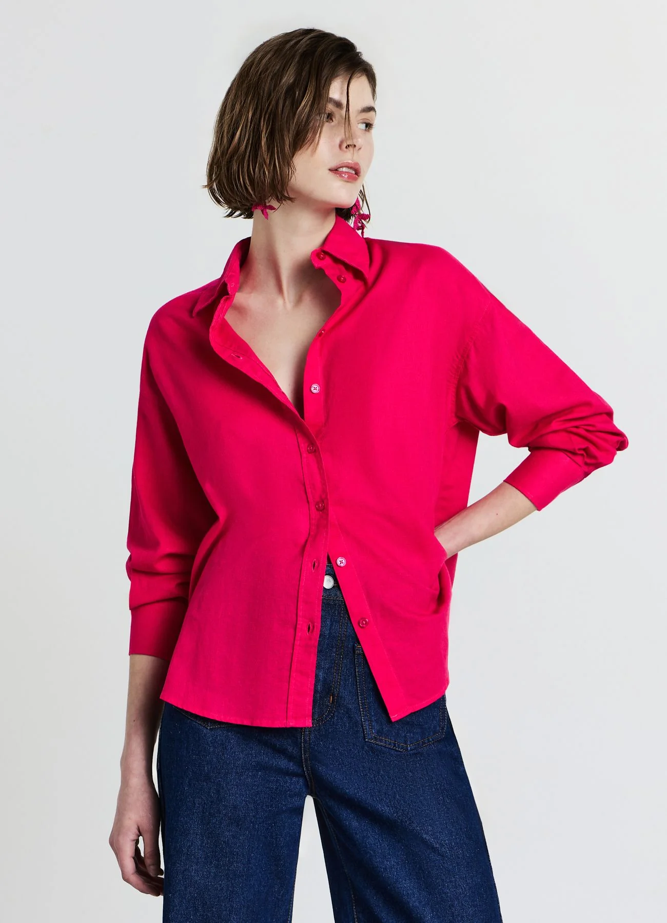 Camicia misto lino