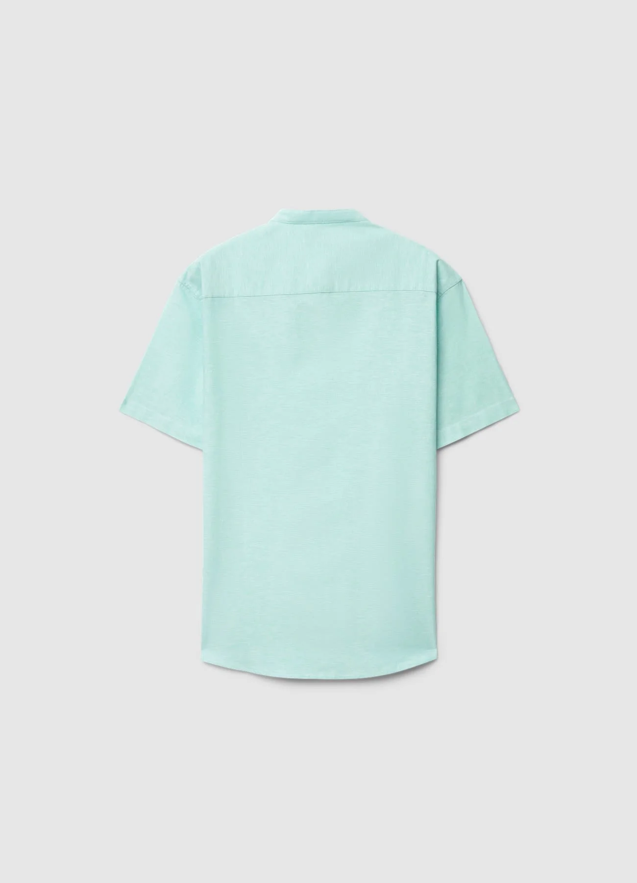 Camicia misto lino con collo coreana - Image 5