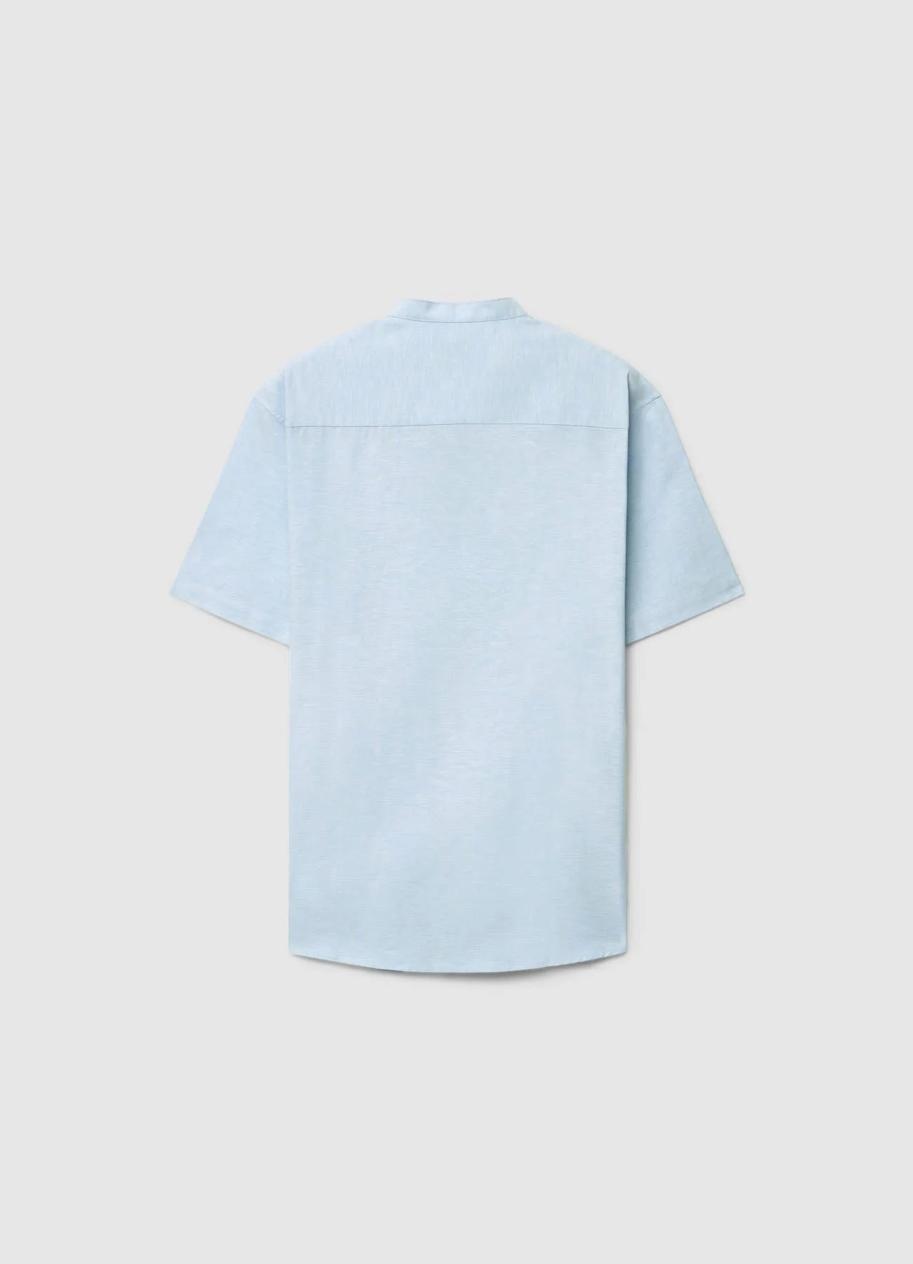 Camicia misto lino con collo coreana - Image 6