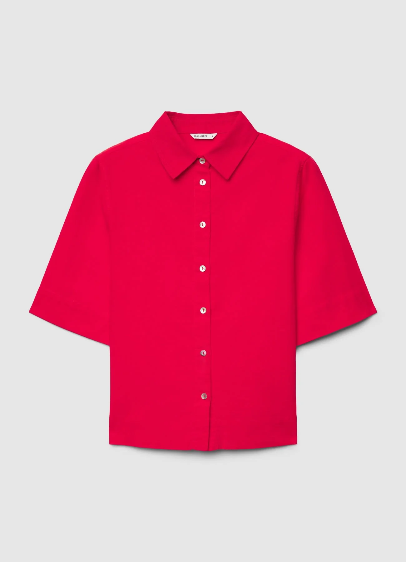 Camicia misto lino tinta unita - Image 4