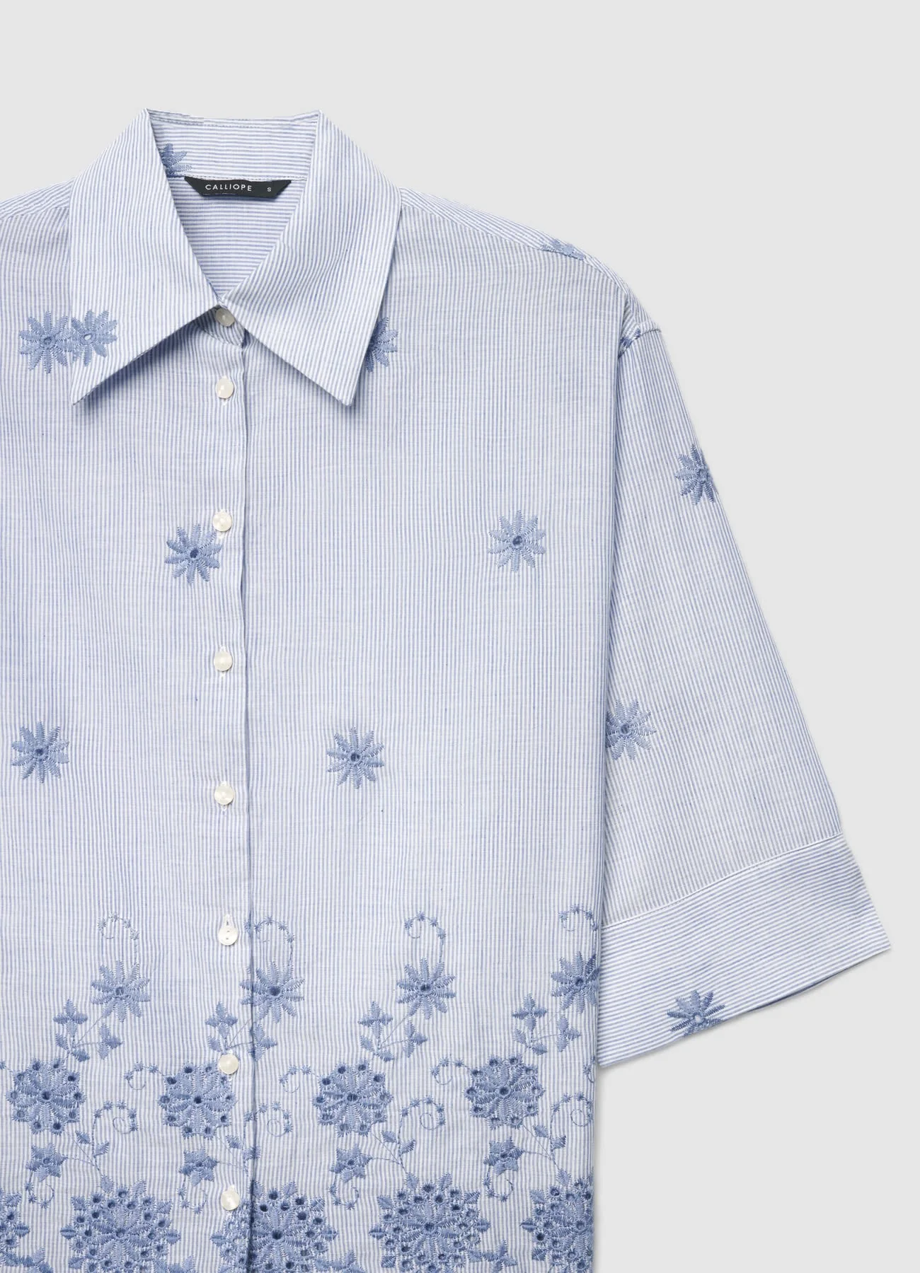 Camicia over con ricamo sangallo - Image 4