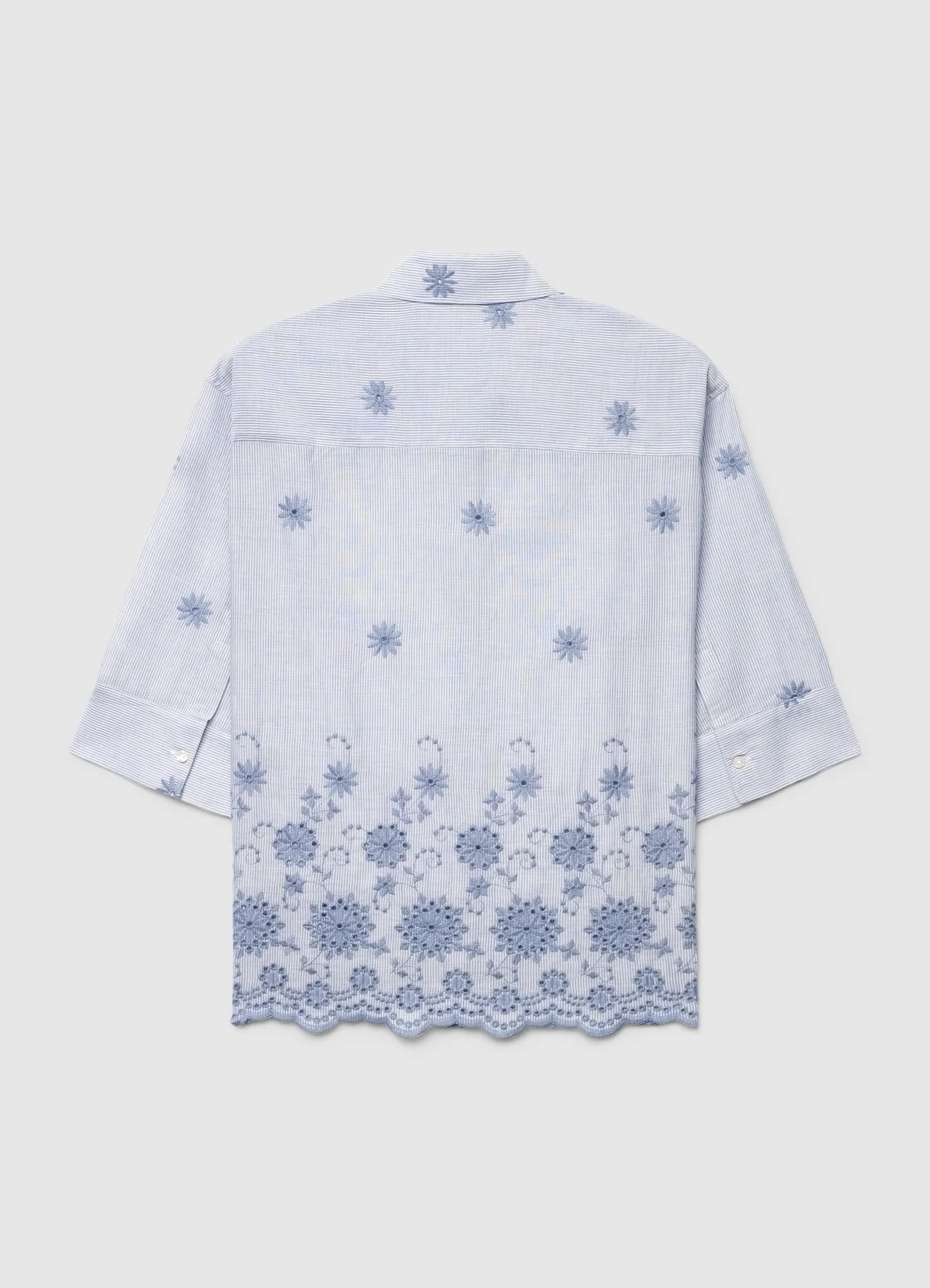Camicia over con ricamo sangallo - Image 5