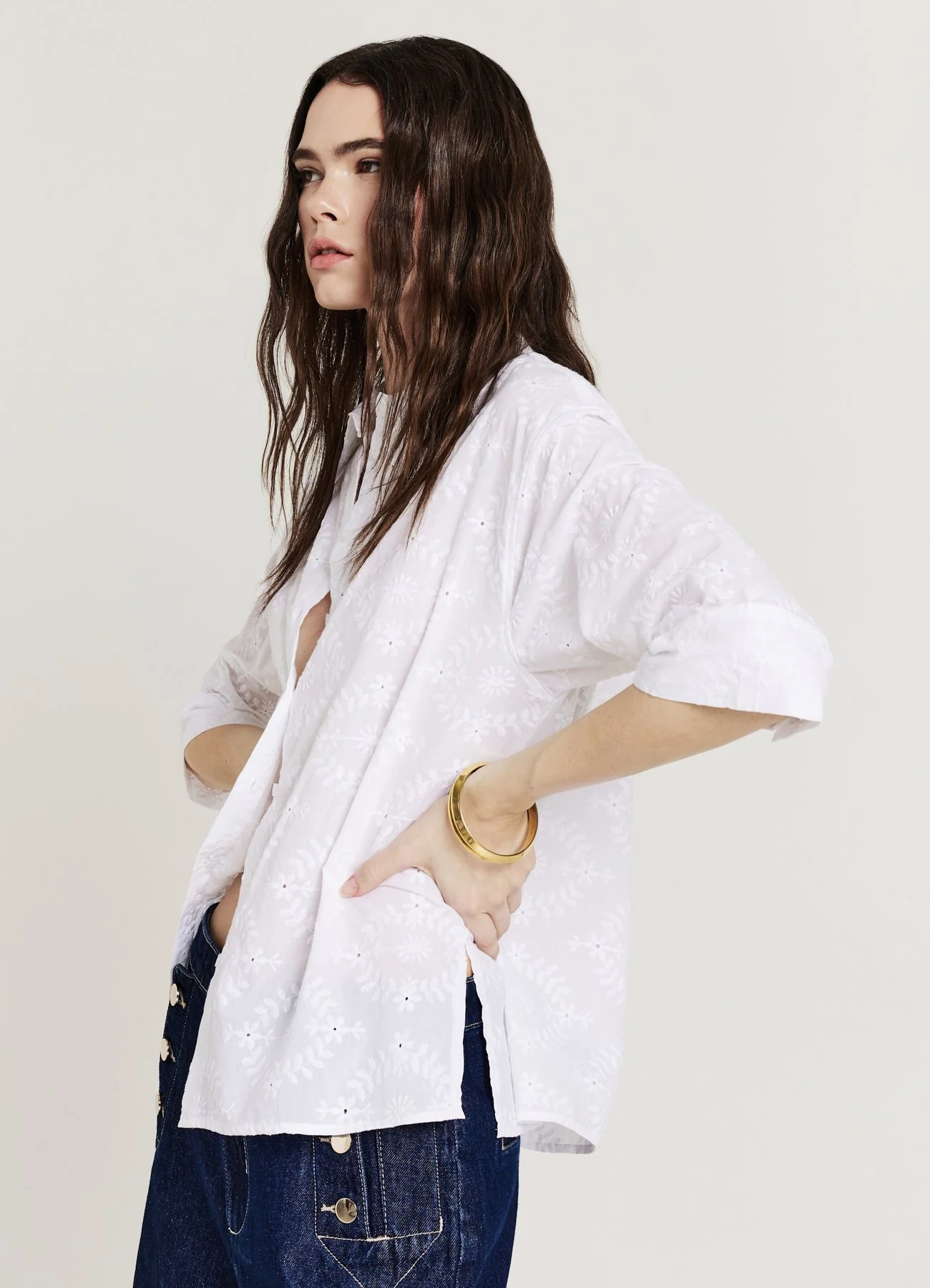 Camicia oversize sangallo - Image 3