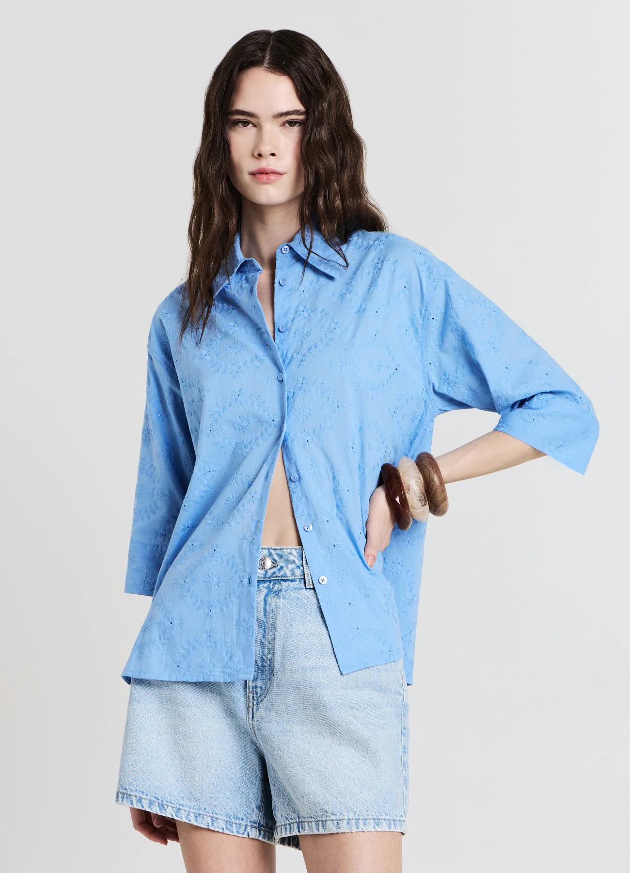 Camicia oversize sangallo - Image 3