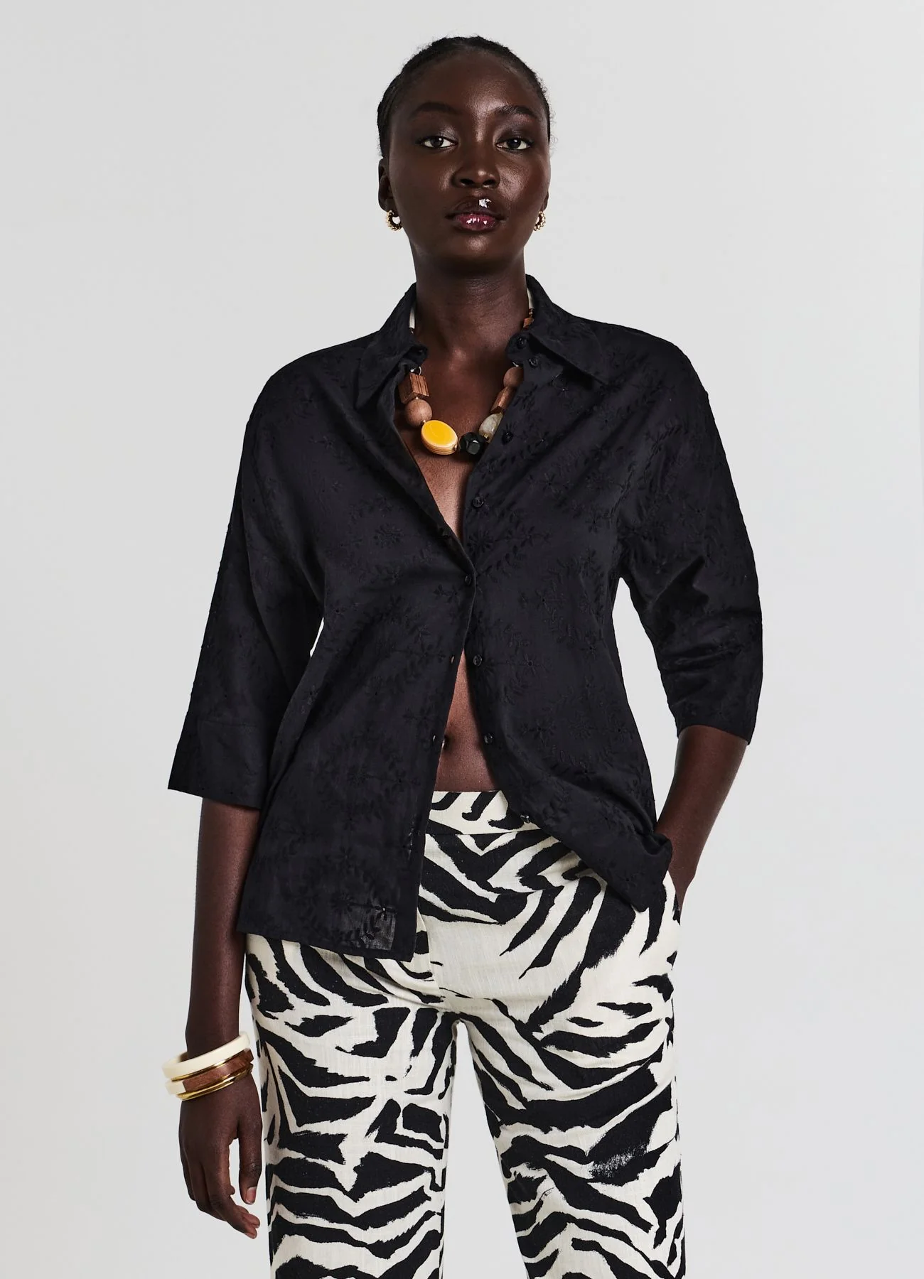 Camicia oversize sangallo - Image 3