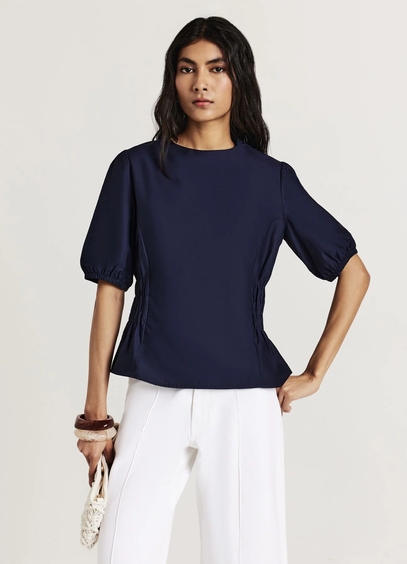 Camicia punto smock