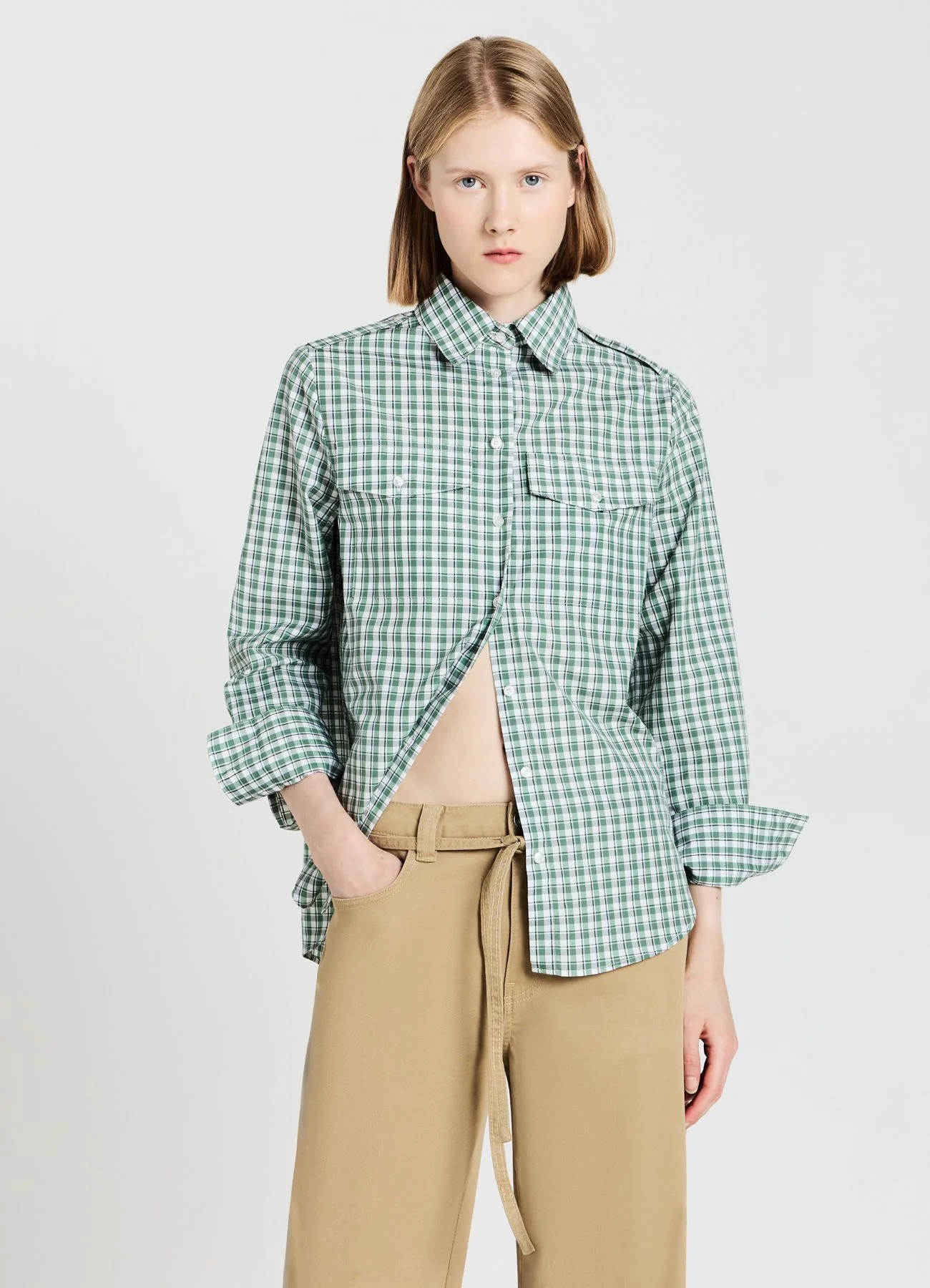 Camicia quadri con tasche