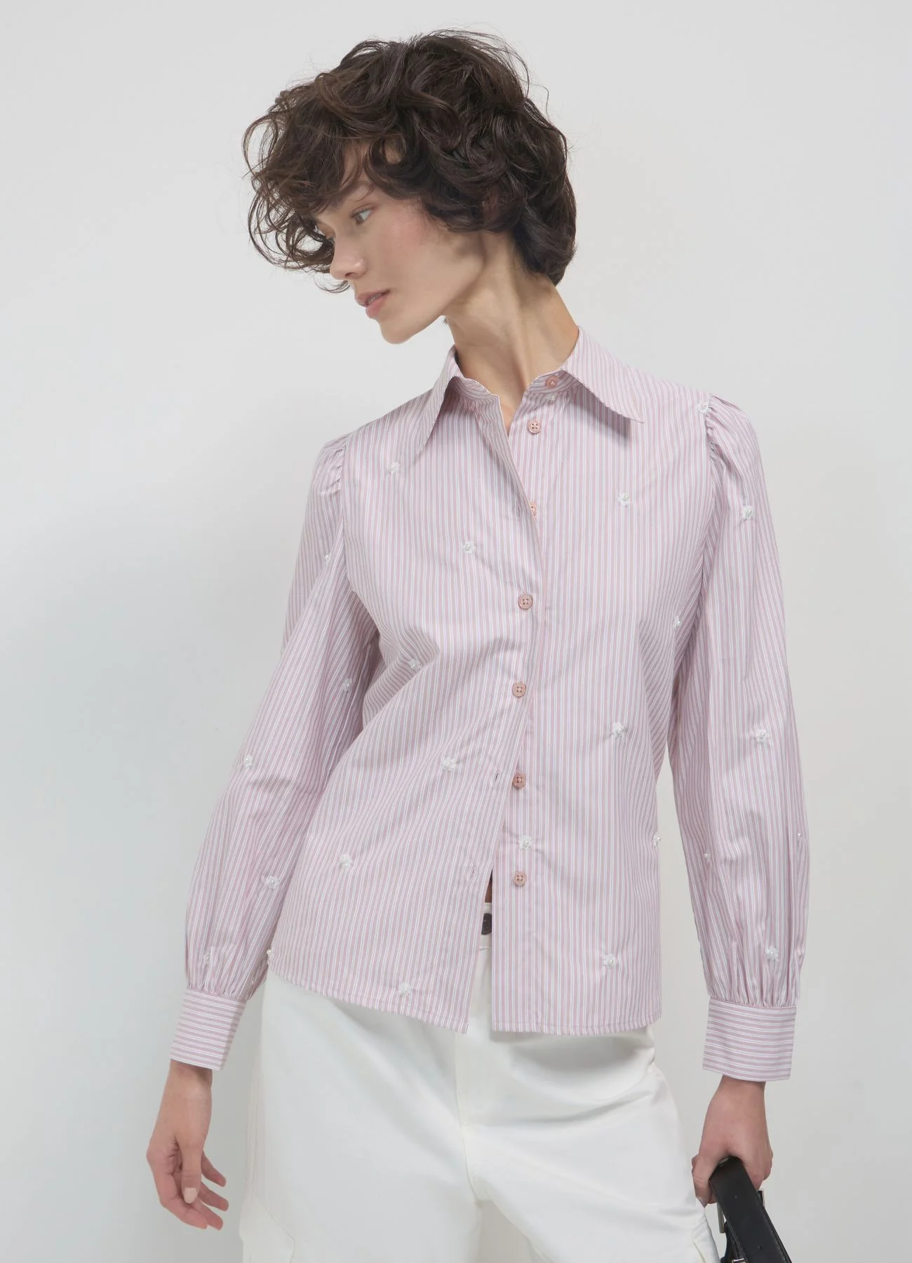Camicia ricami perle
