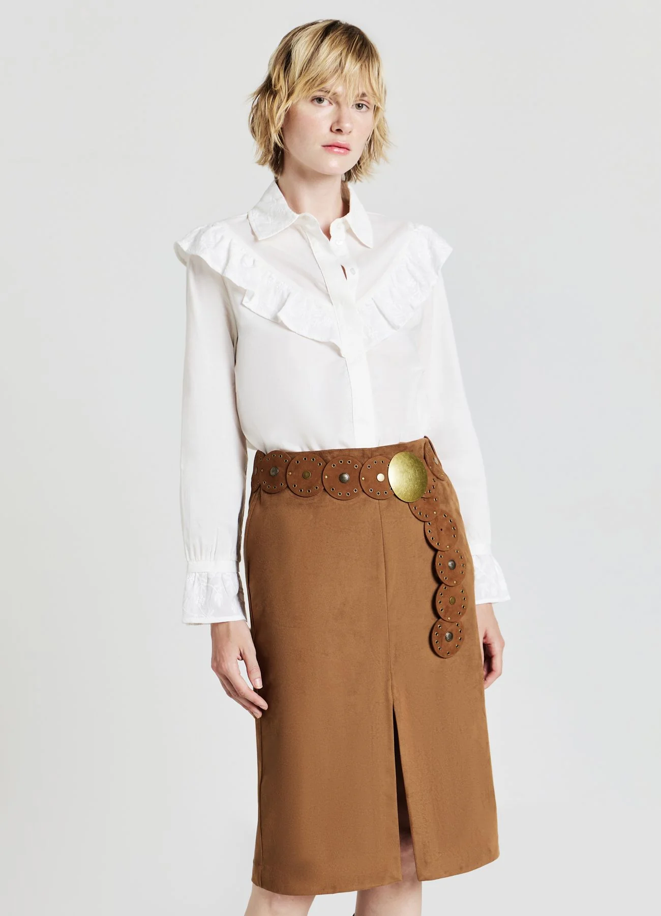 Camicia rouches ricamati - Image 3